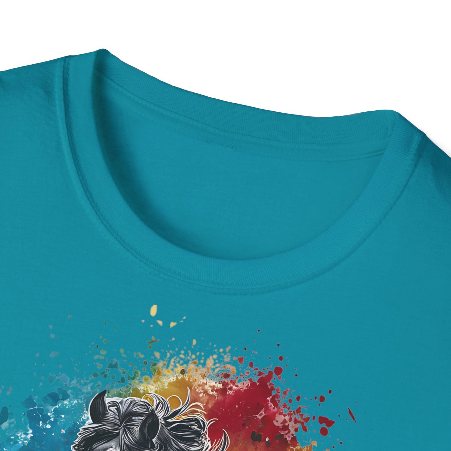 Horse Ink Spot - Front & Side Prints - Softstyle T-Shirt