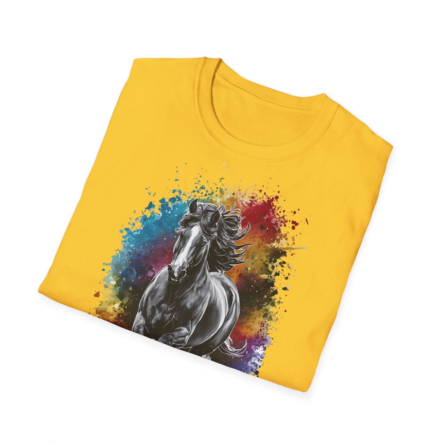 Horse Colours Spot - One Sided Print - Softstyle T-Shirt