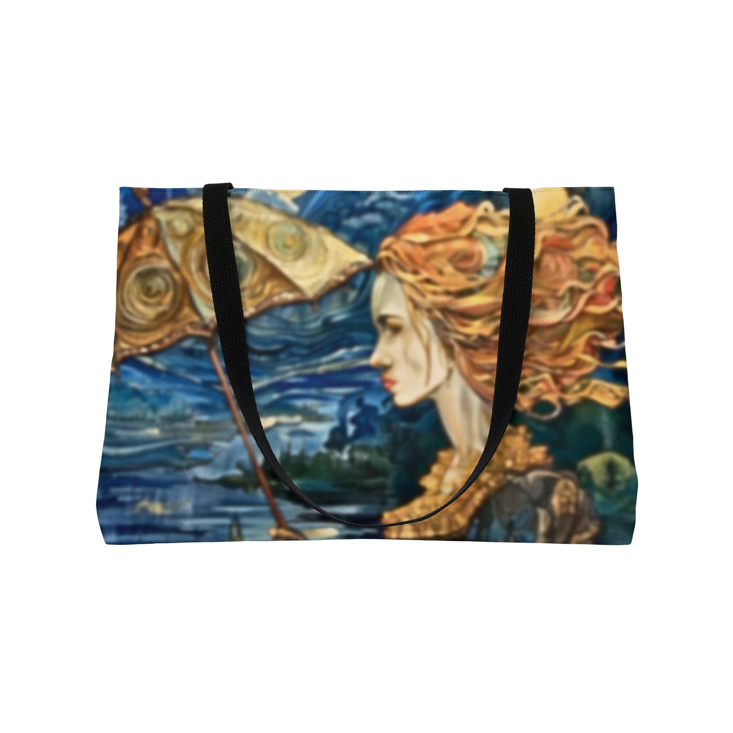 Art Noveau Lady In Lake 24" x 13"