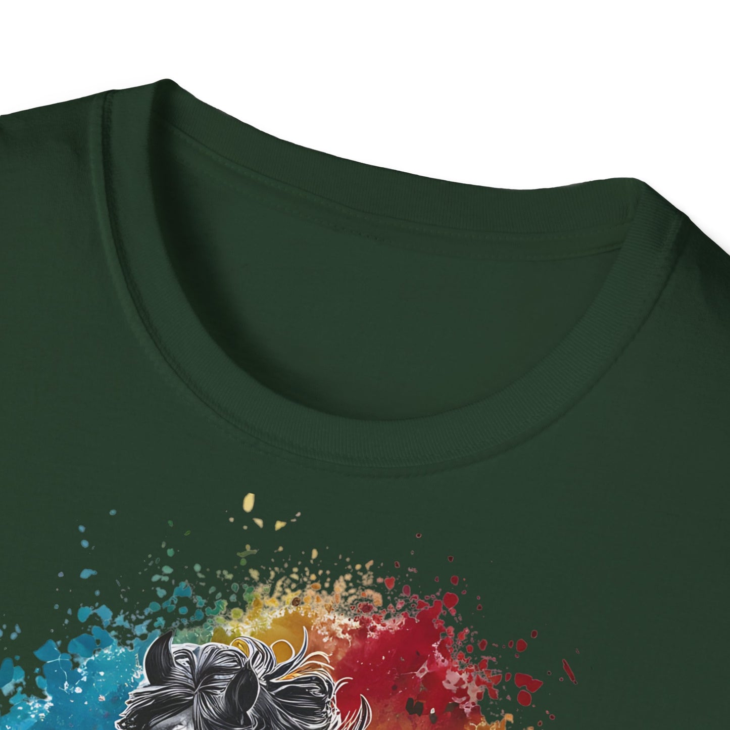 Horse Ink Spot - Front & Side Prints - Softstyle T-Shirt
