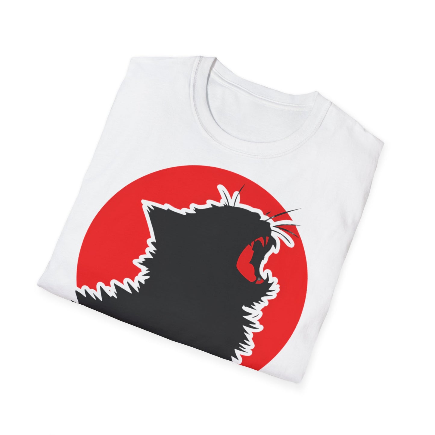 Cat Japanese - Front & Side Prints - Softstyle T-Shirt