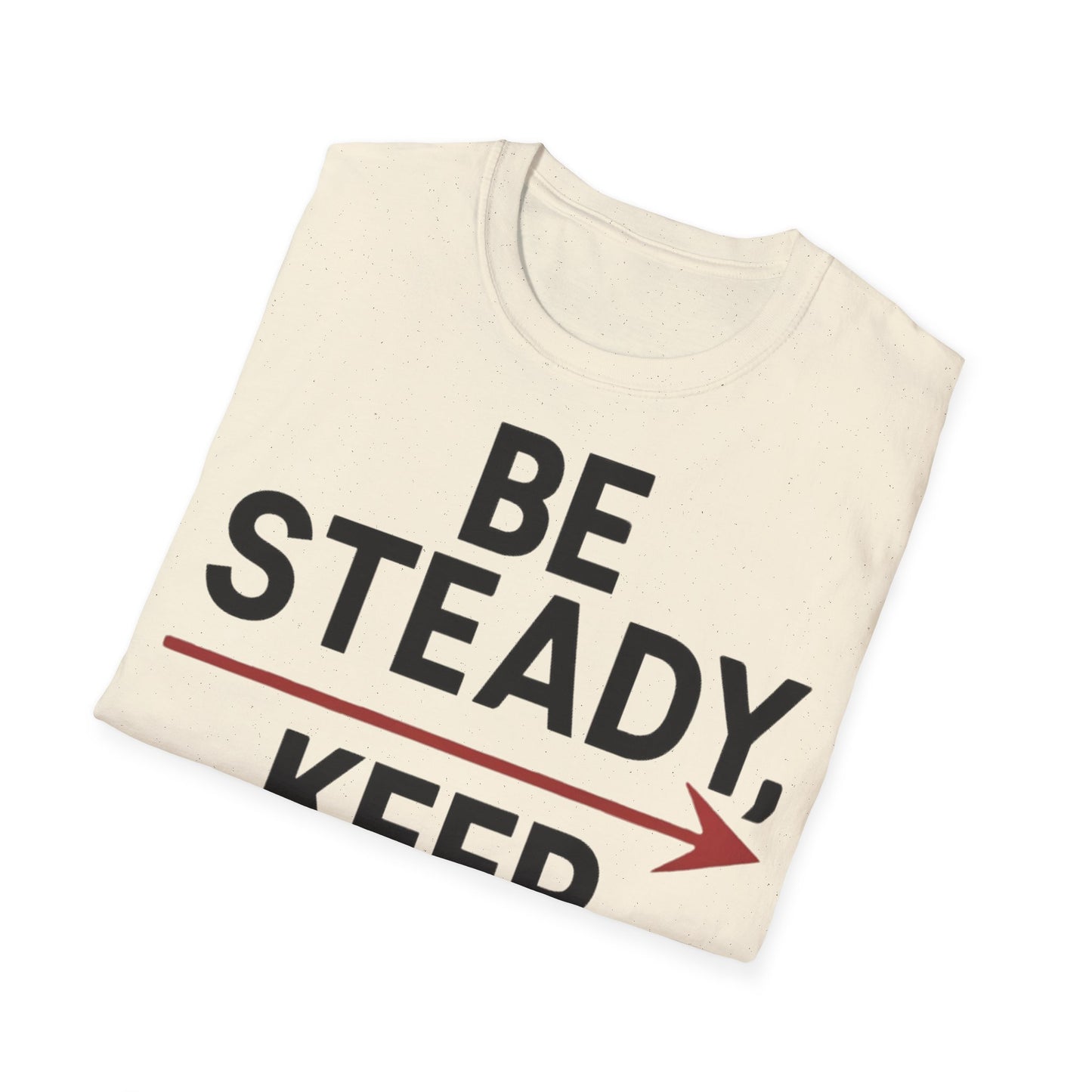 Be Steady Keep Pushing - Front & Side Prints - Softstyle T-Shirt