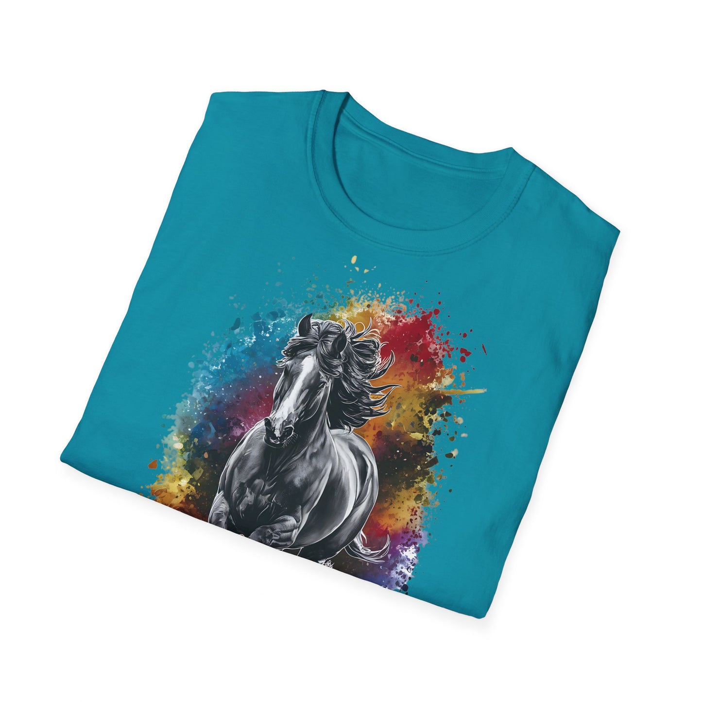 Horse Colours Spot - One Sided Print - Softstyle T-Shirt
