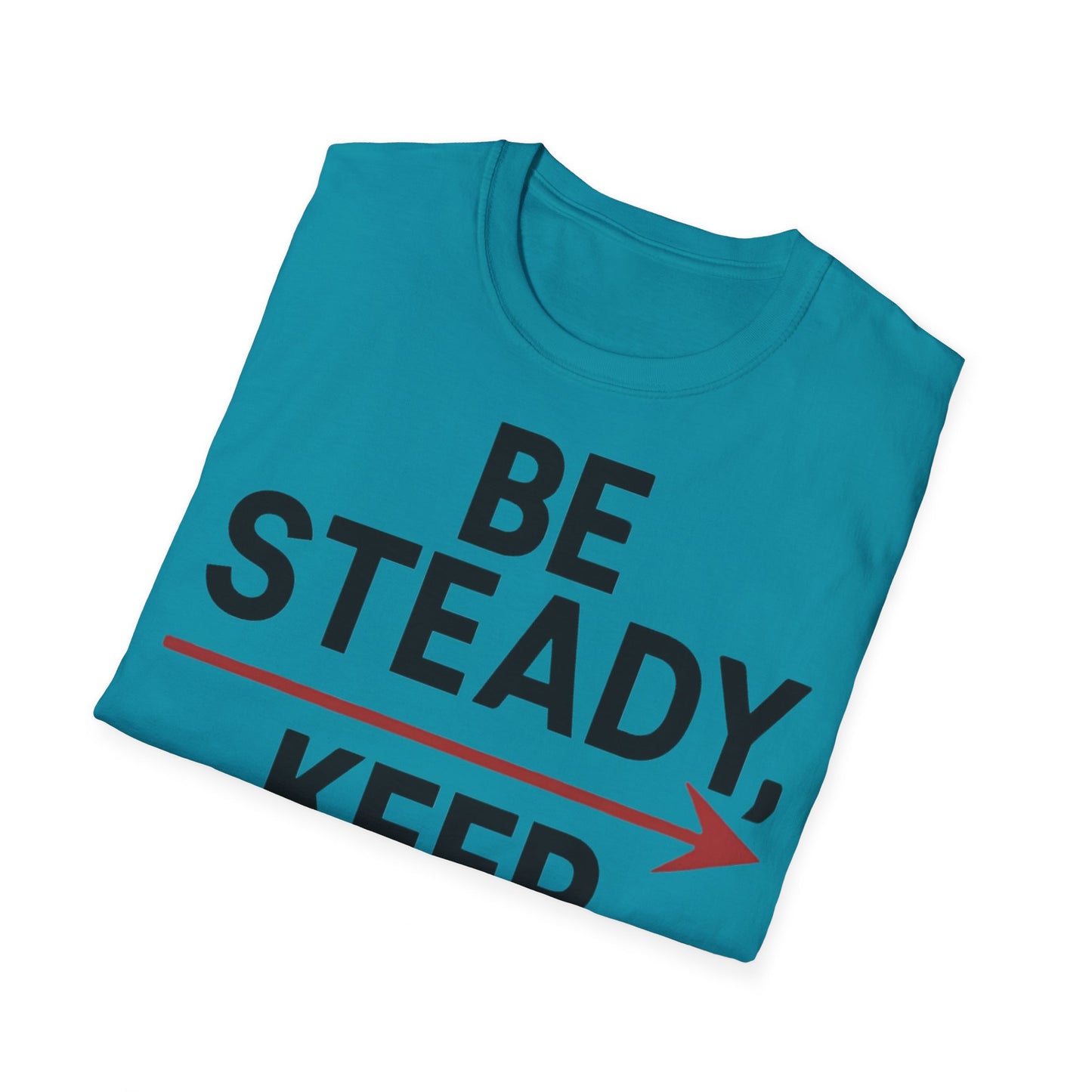 Be Steady Keep Pushing - Front & Side Prints - Softstyle T-Shirt