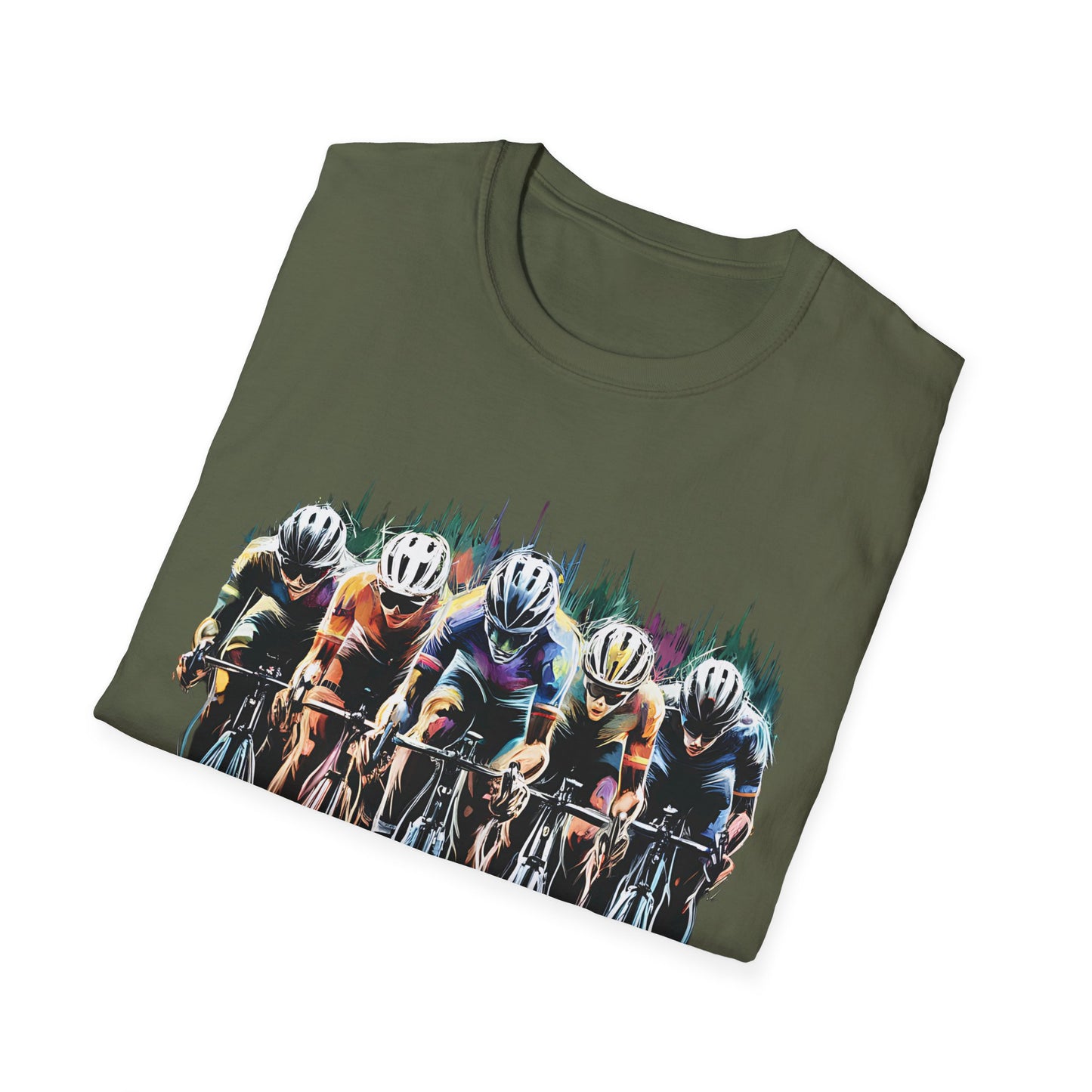 Cycling Peloton - Front & Side Prints - Softstyle T-Shirt