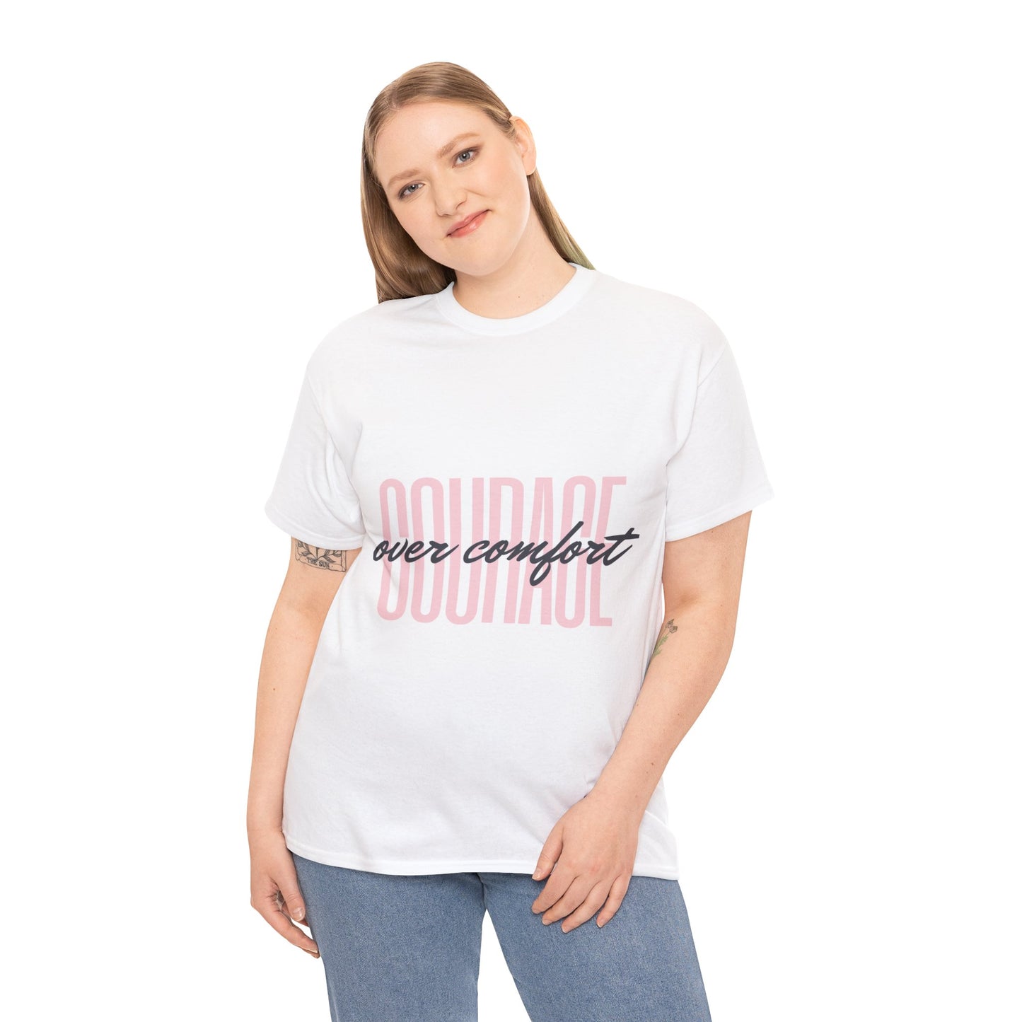 Courage Over Comfort - White