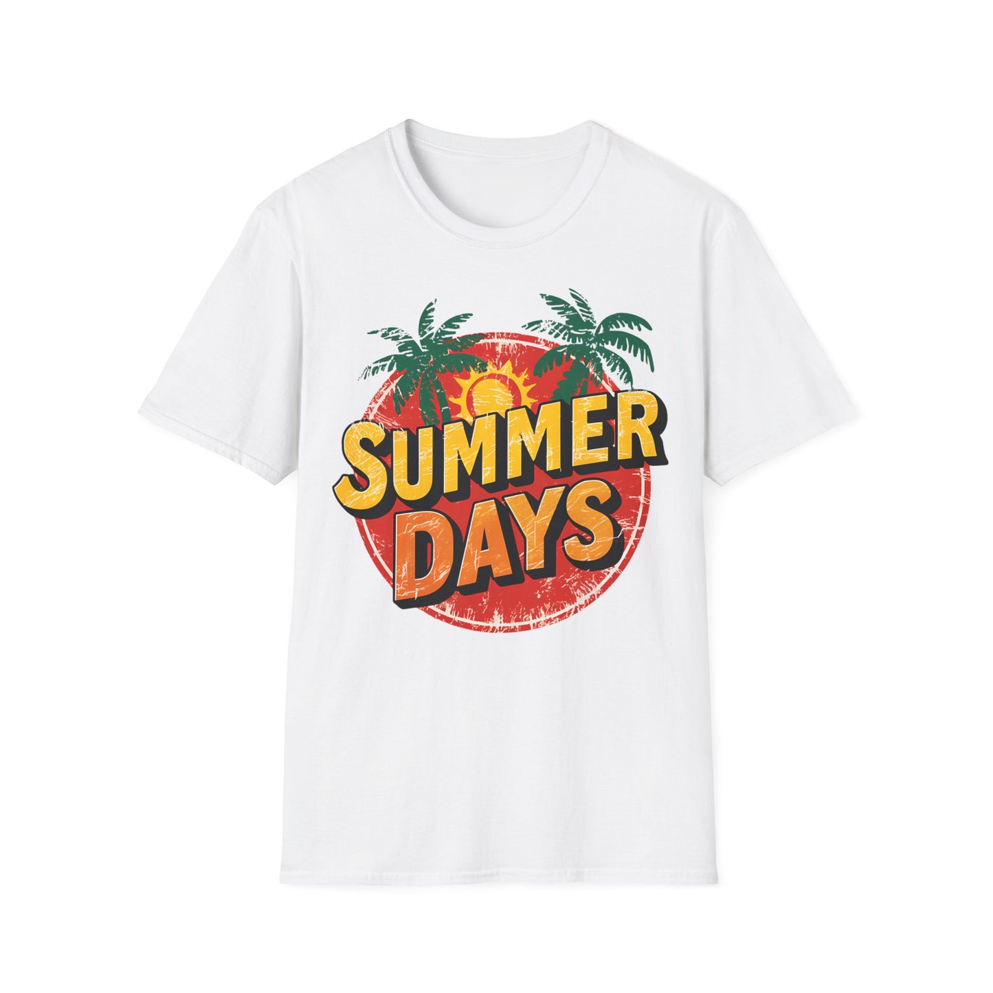 Summer Days - One Sided Print - Softstyle T-Shirt