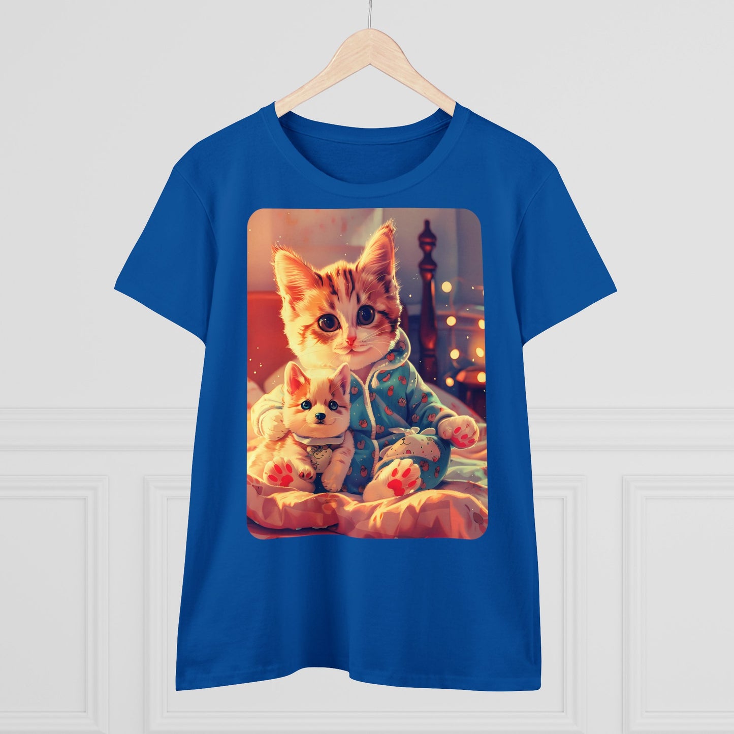 Cat Holding Corgi One - Colours - One Sided Print - Women's