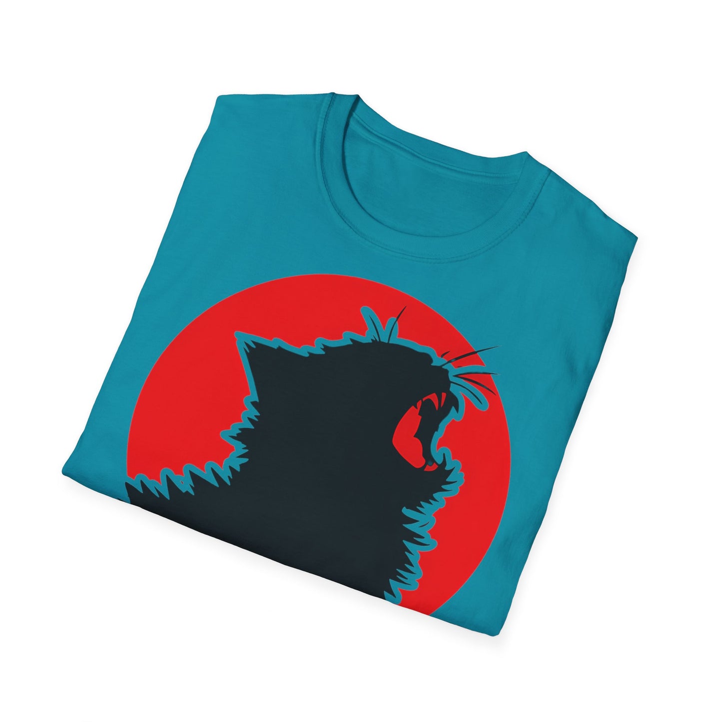 Cat Japanese - Front & Side Prints - Softstyle T-Shirt