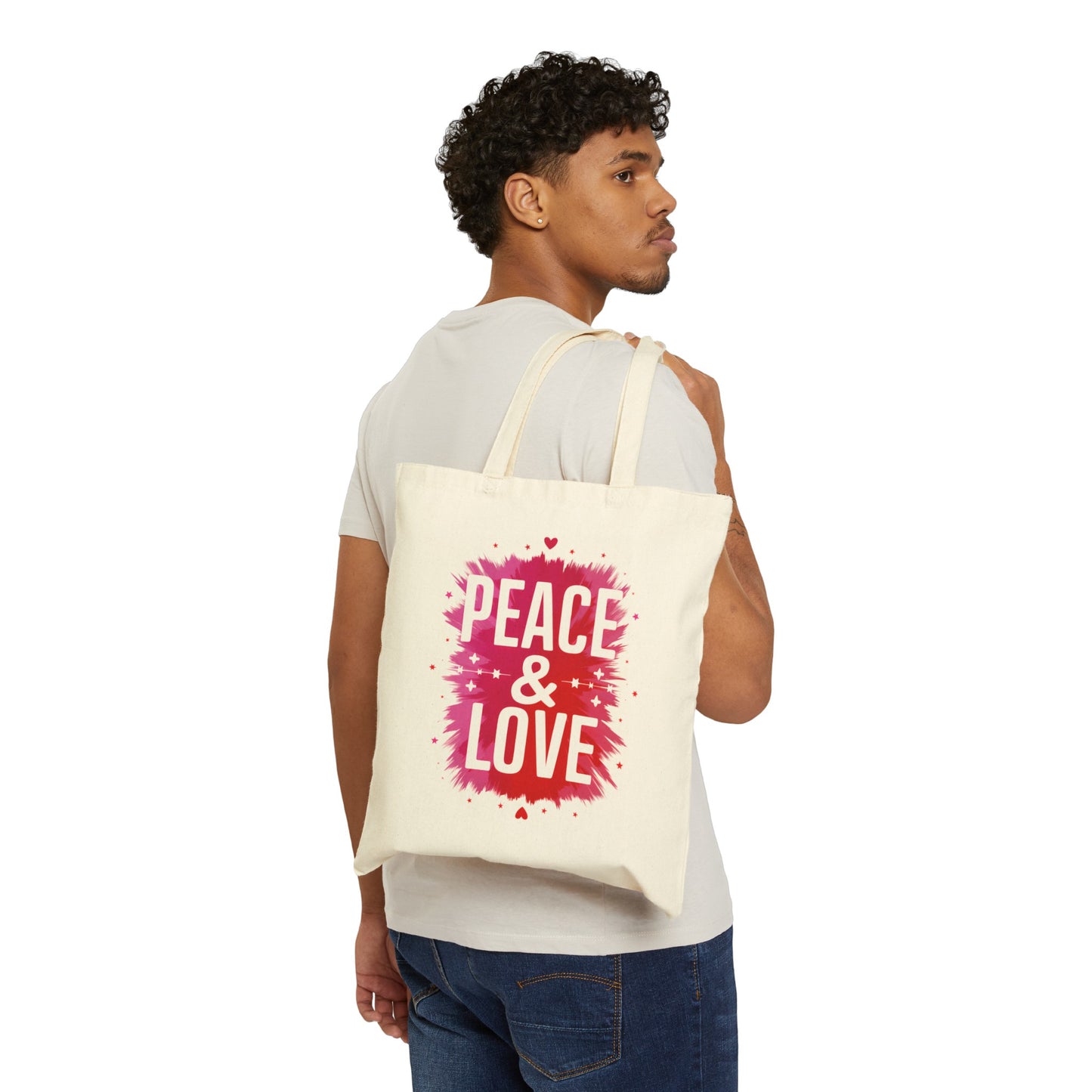 Peace & Love Tote Bag 15x16