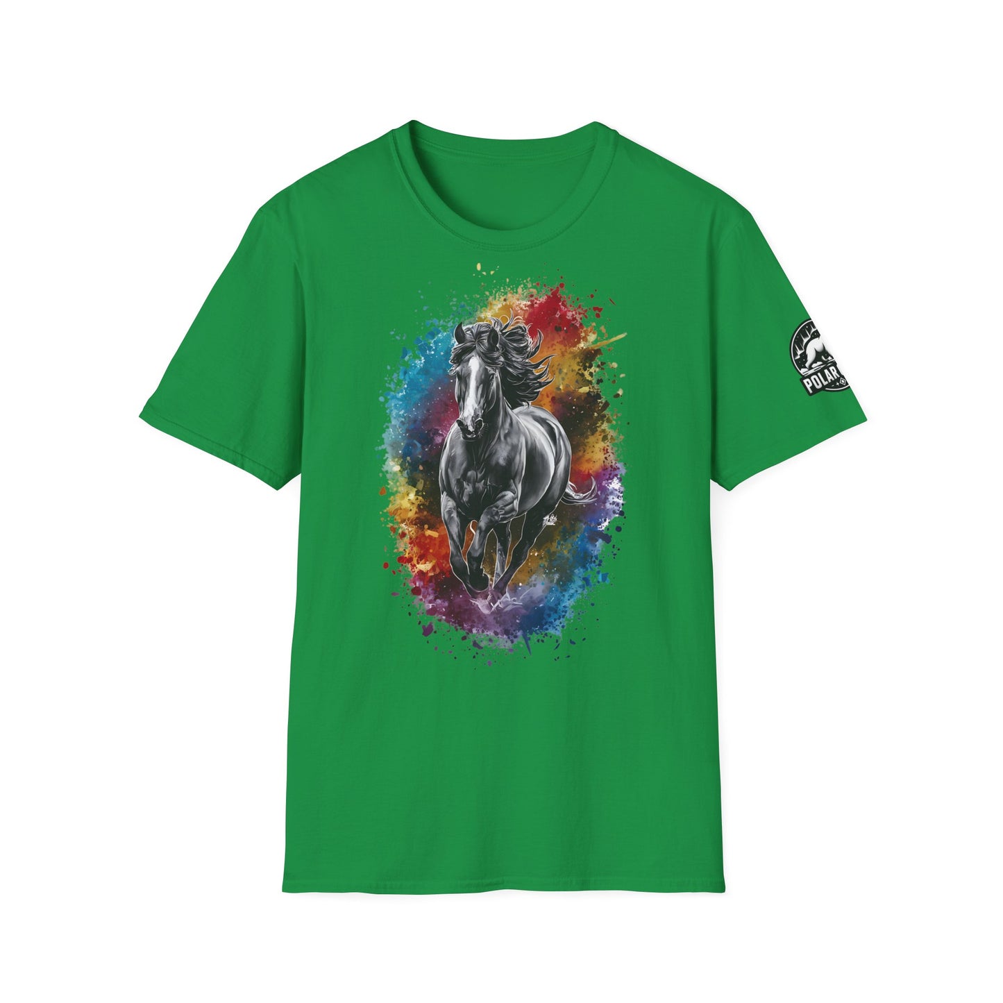 Horse Ink Spot - Front & Side Prints - Softstyle T-Shirt