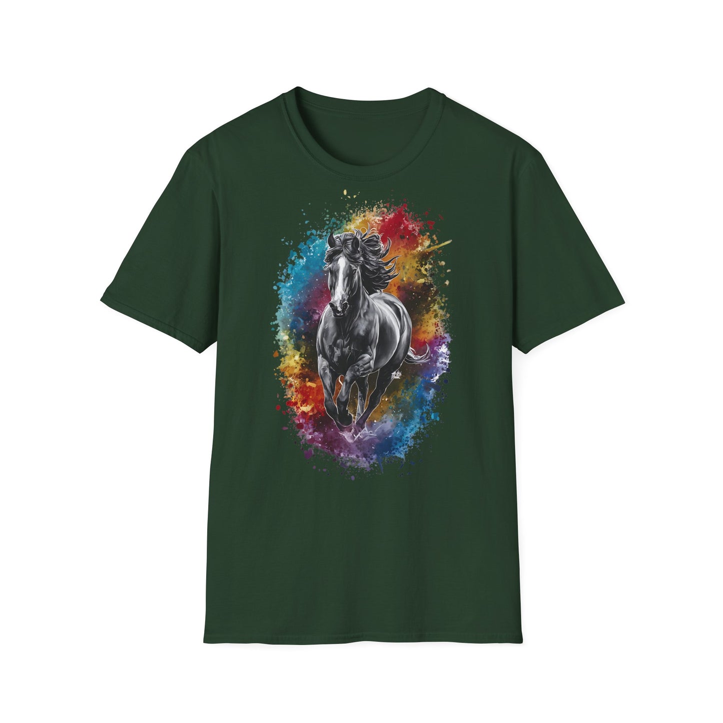 Horse Colours Spot - One Sided Print - Softstyle T-Shirt