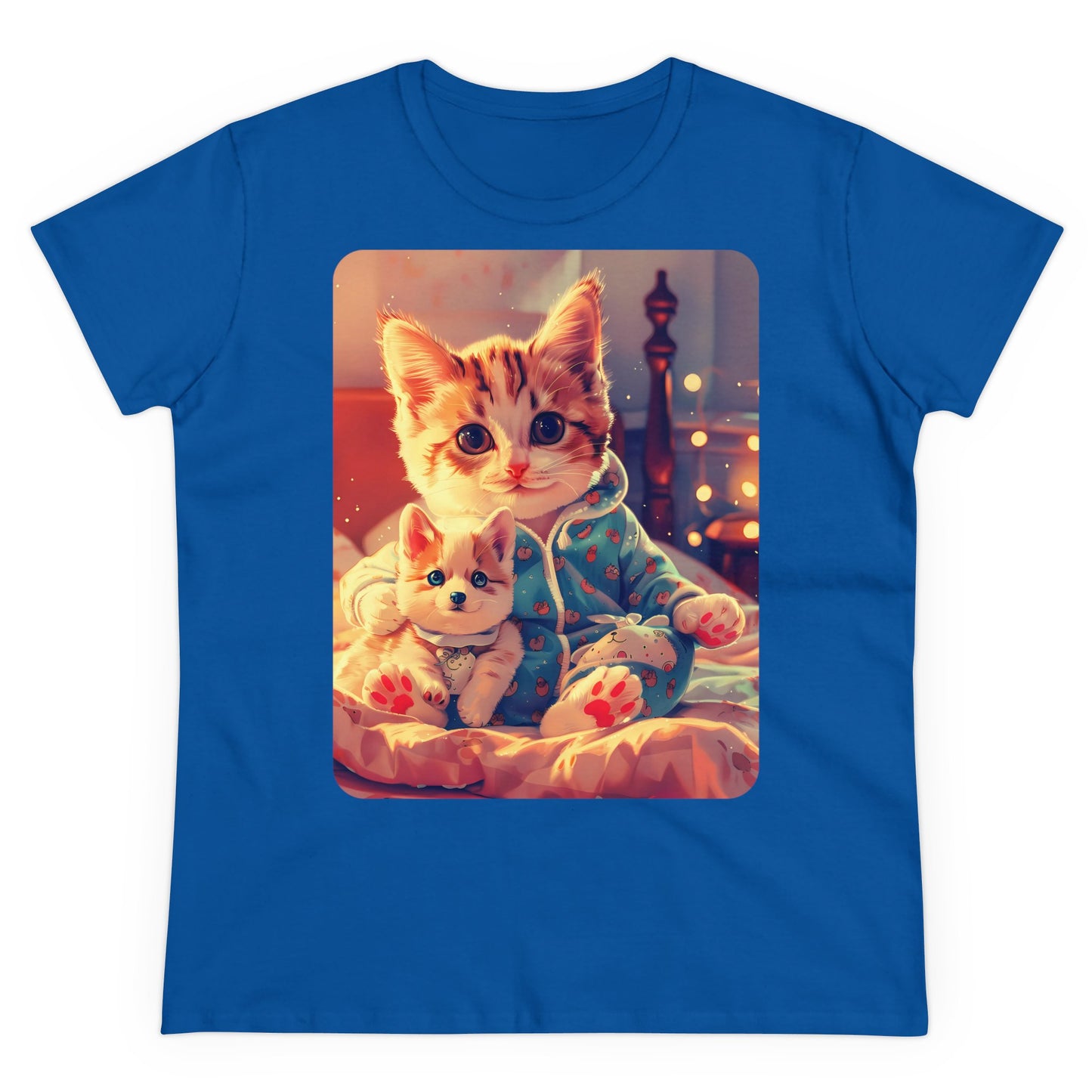 Cat Holding Corgi One - Colours - One Sided Print - Women's