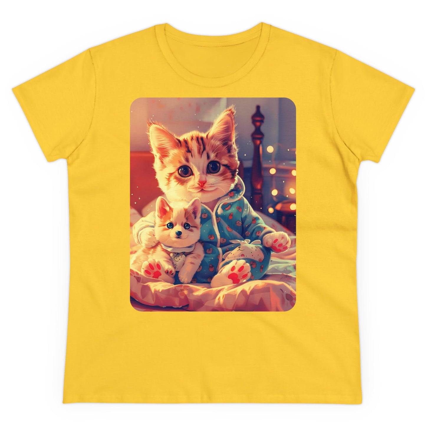 Cat Holding Corgi One - Colours - One Sided Print - Women's