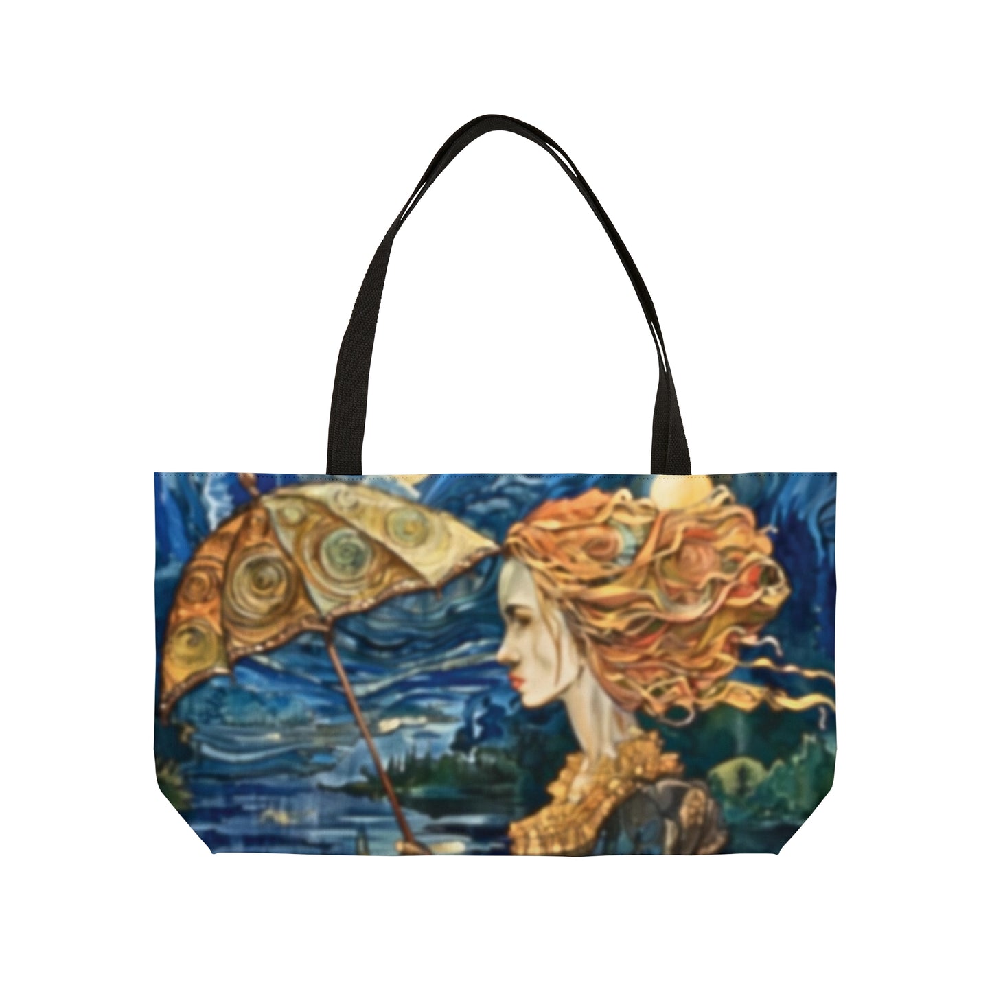 Art Noveau Lady In Lake 24" x 13"