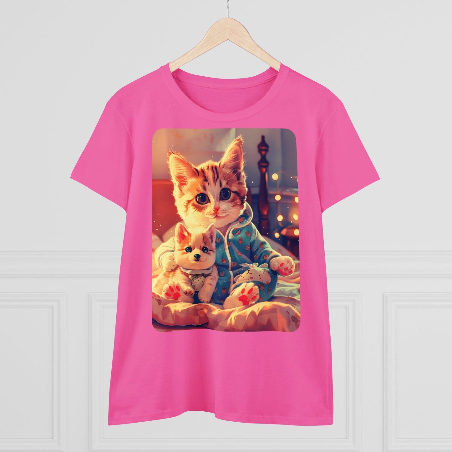 Cat Holding Corgi One - Colours - One Sided Print - Women's