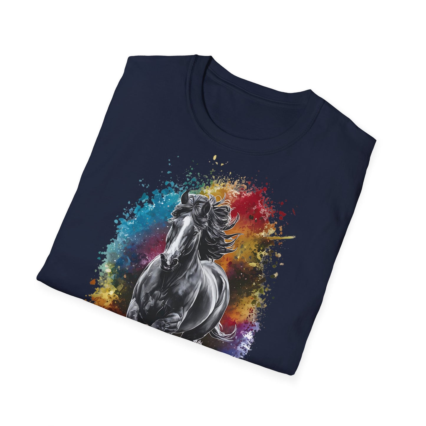 Horse Colours Spot - One Sided Print - Softstyle T-Shirt