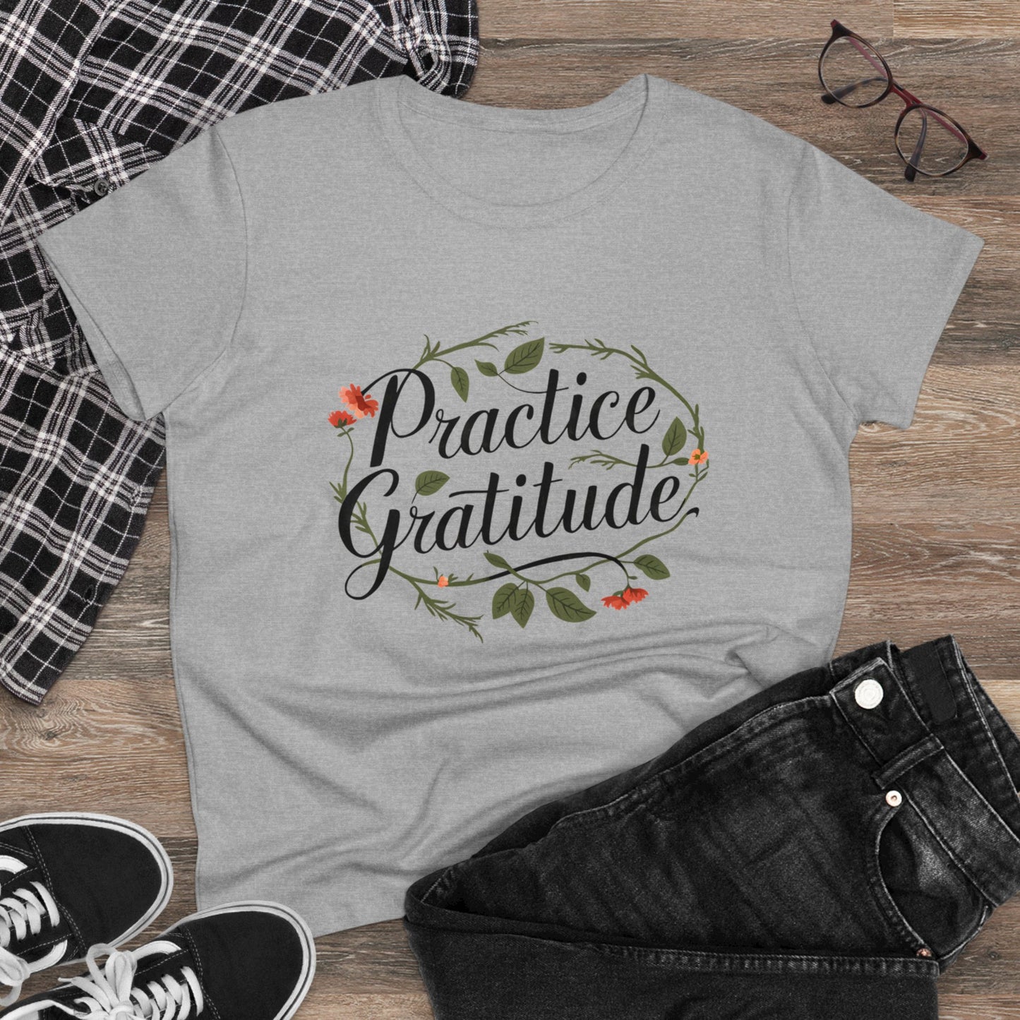 Practice Gratitude - Colours - One Sided Print - Women's