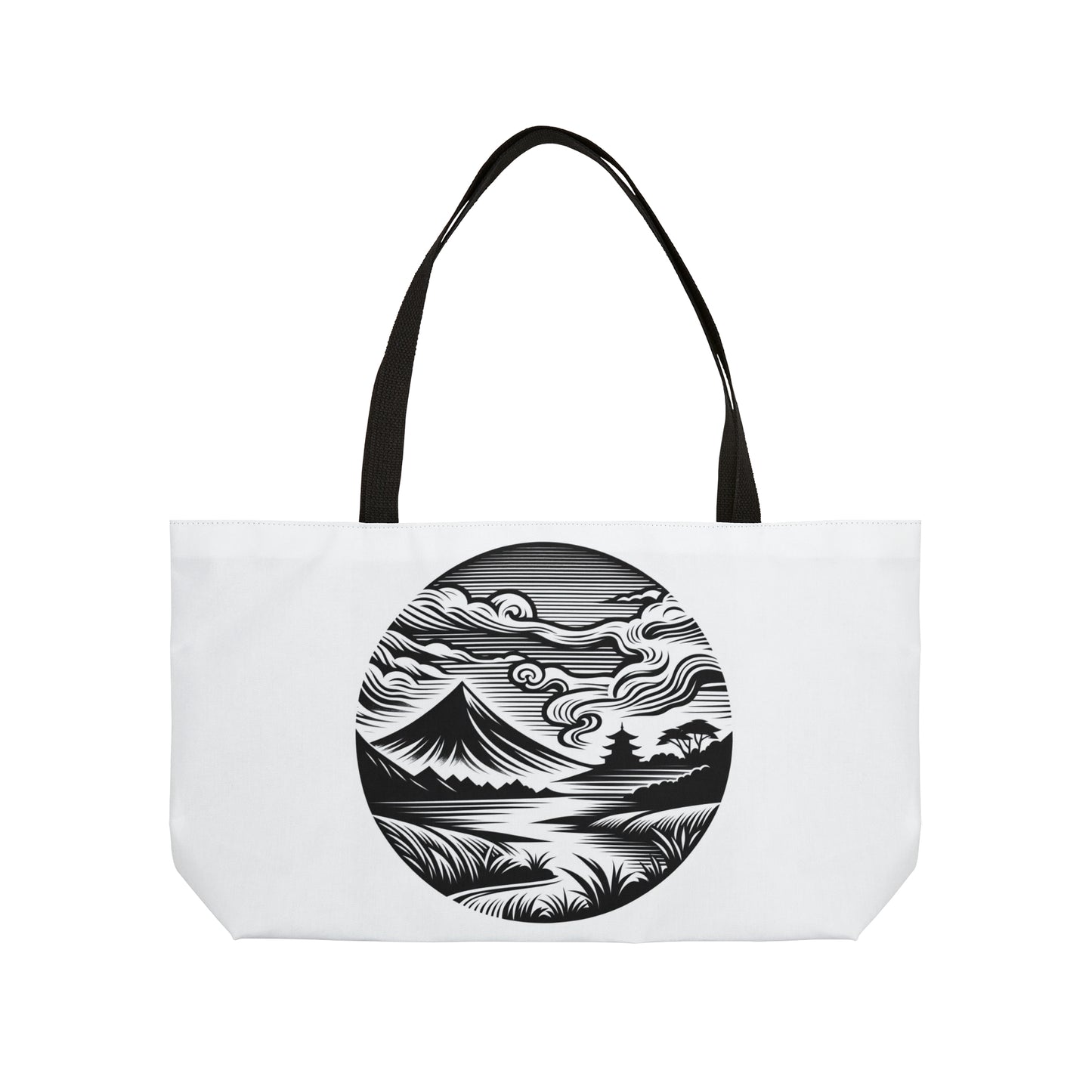 Simple Stroke Mountain & Pagoda 24x13