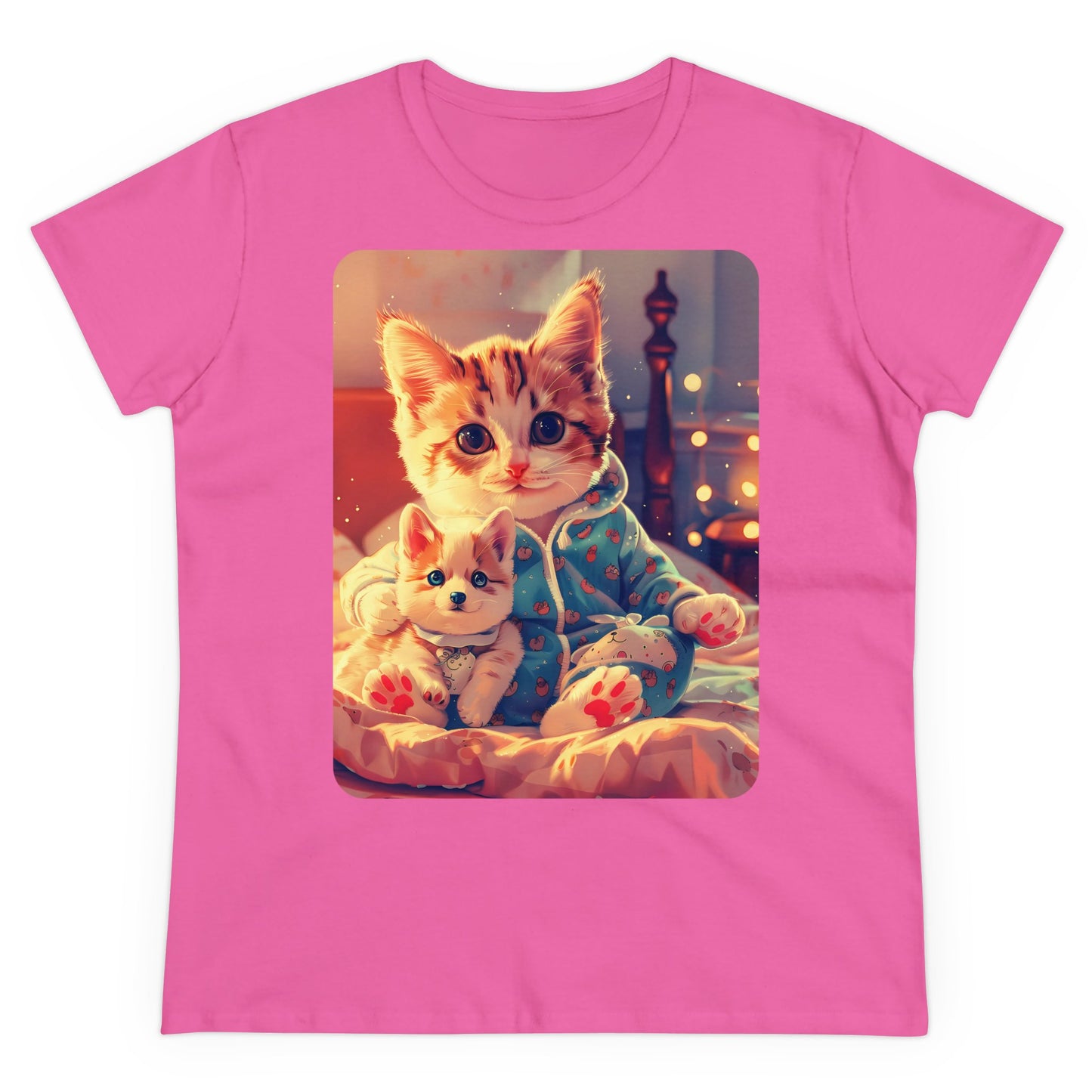 Cat Holding Corgi One - Colours - One Sided Print - Women's