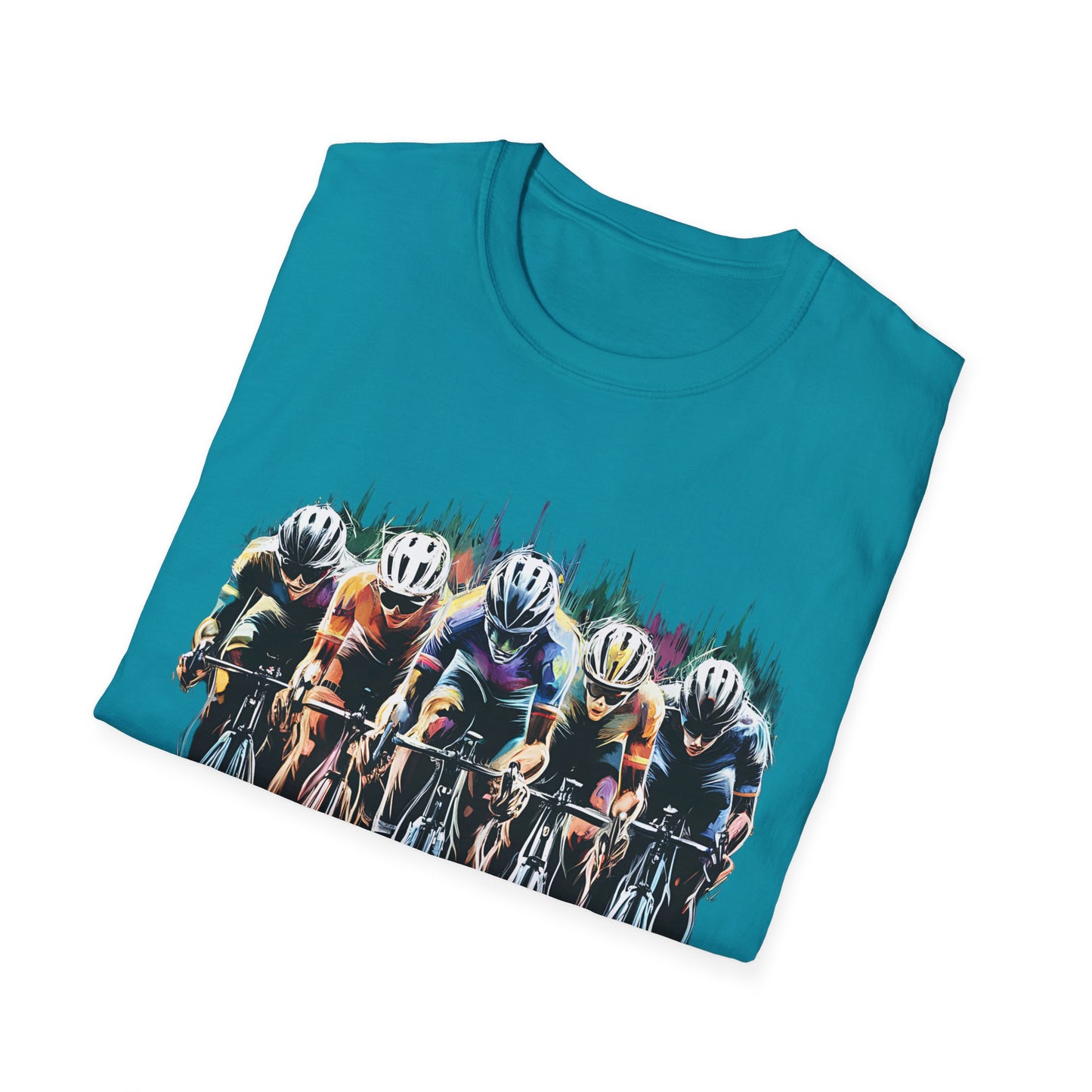 Cycling Peloton - Front & Side Prints - Softstyle T-Shirt