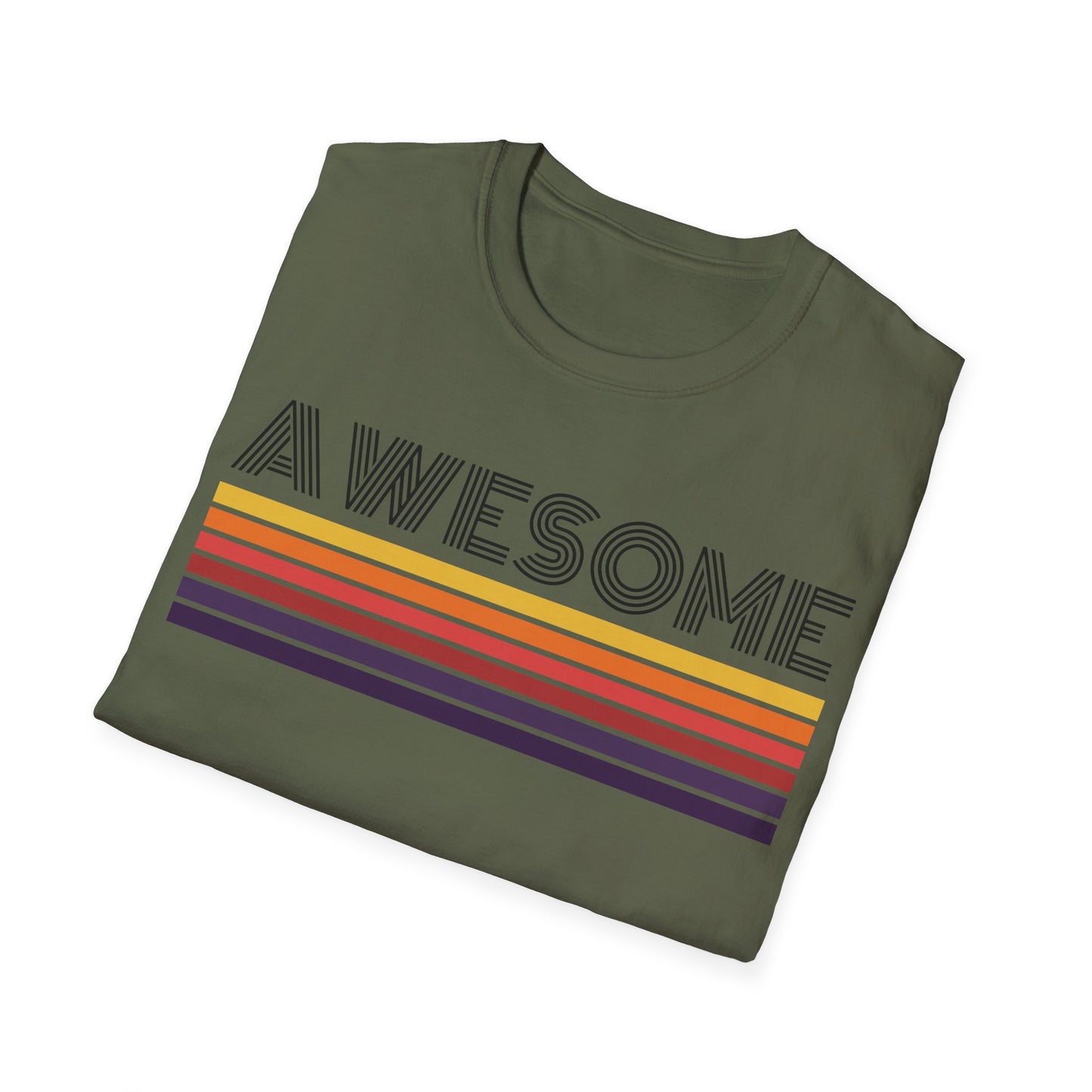 Awesome - Front & Side Prints - Softstyle T-Shirt