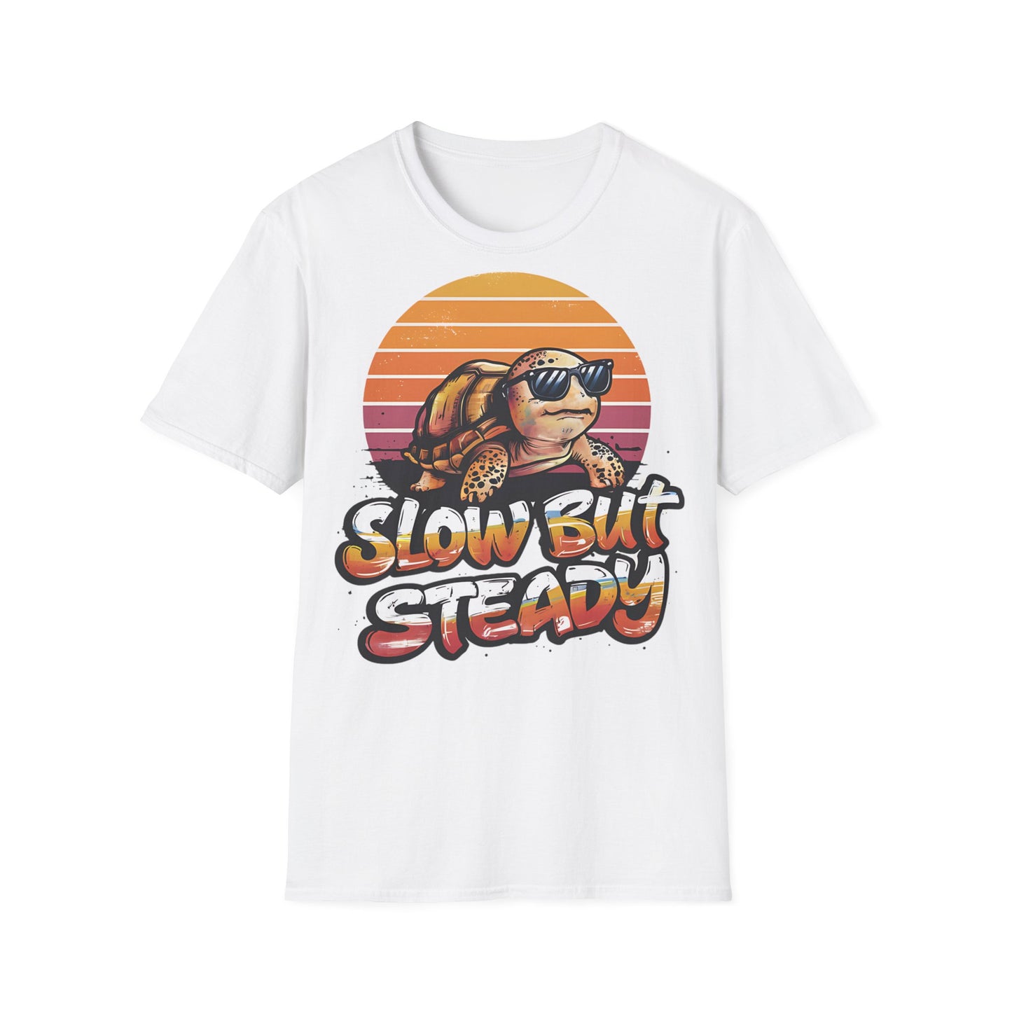 Slow But Steady - One Sided Print - Softstyle T-Shirt