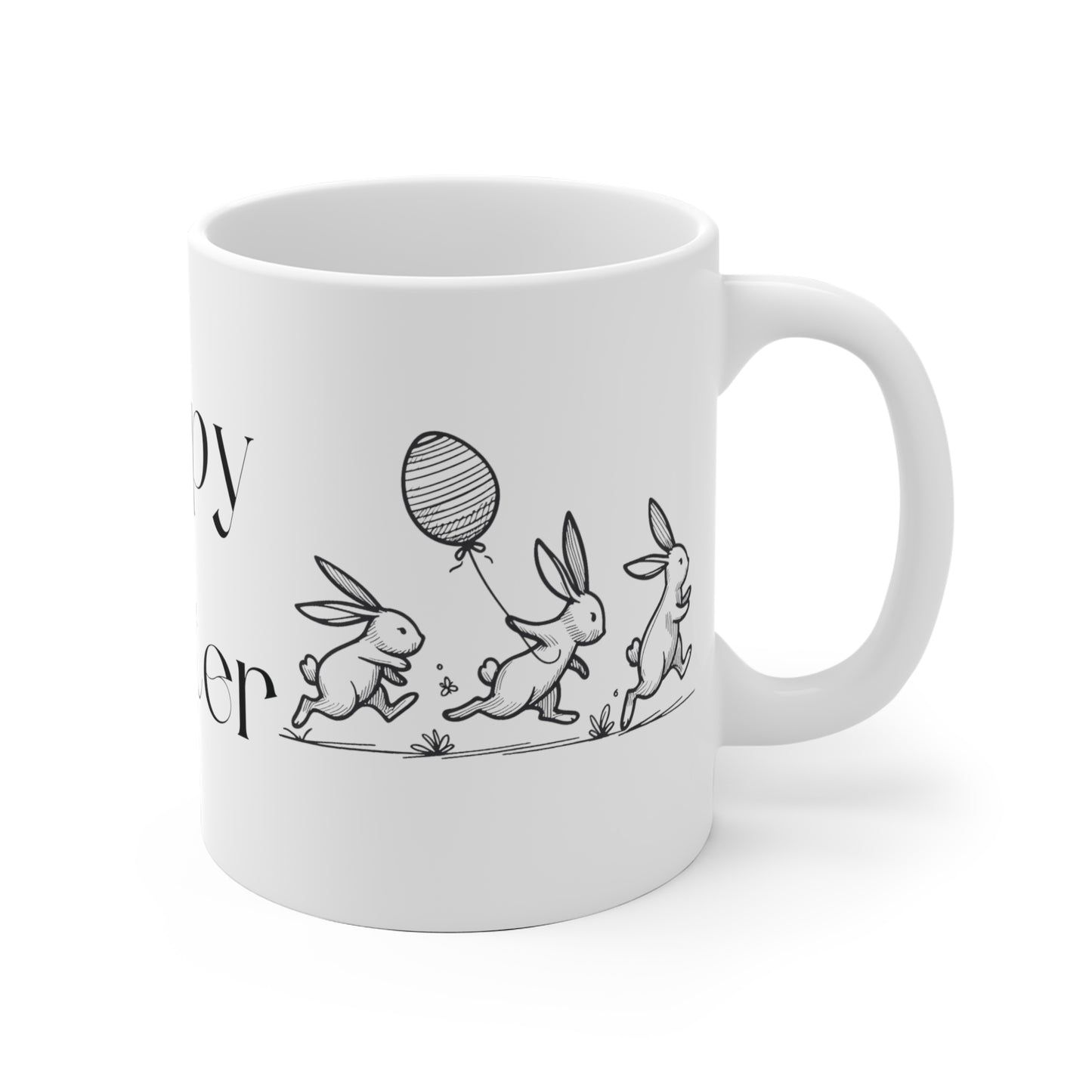 Happy Easter Balloon carrying bunny Drawing