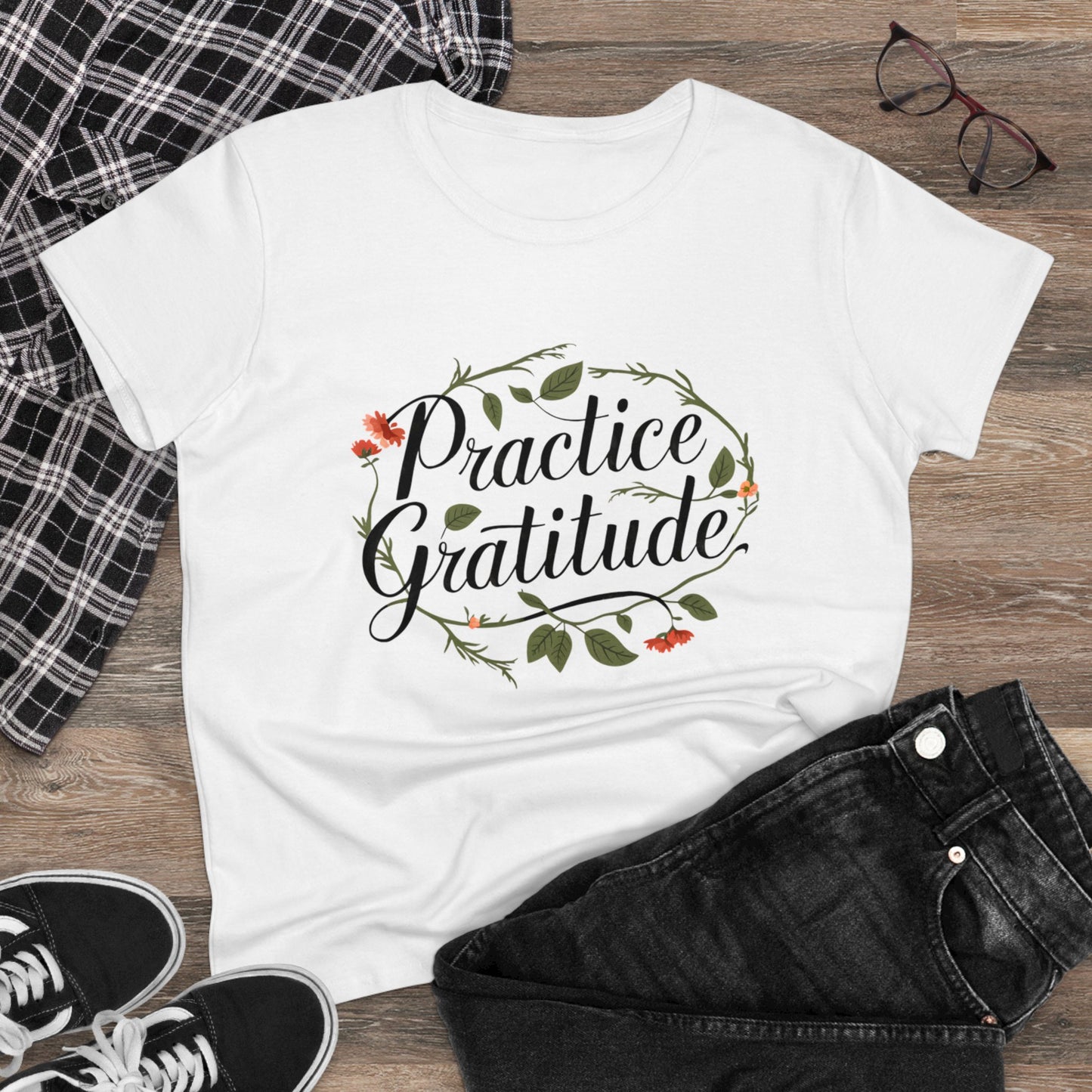 Practice Gratitude - Colours - One Sided Print - Women's