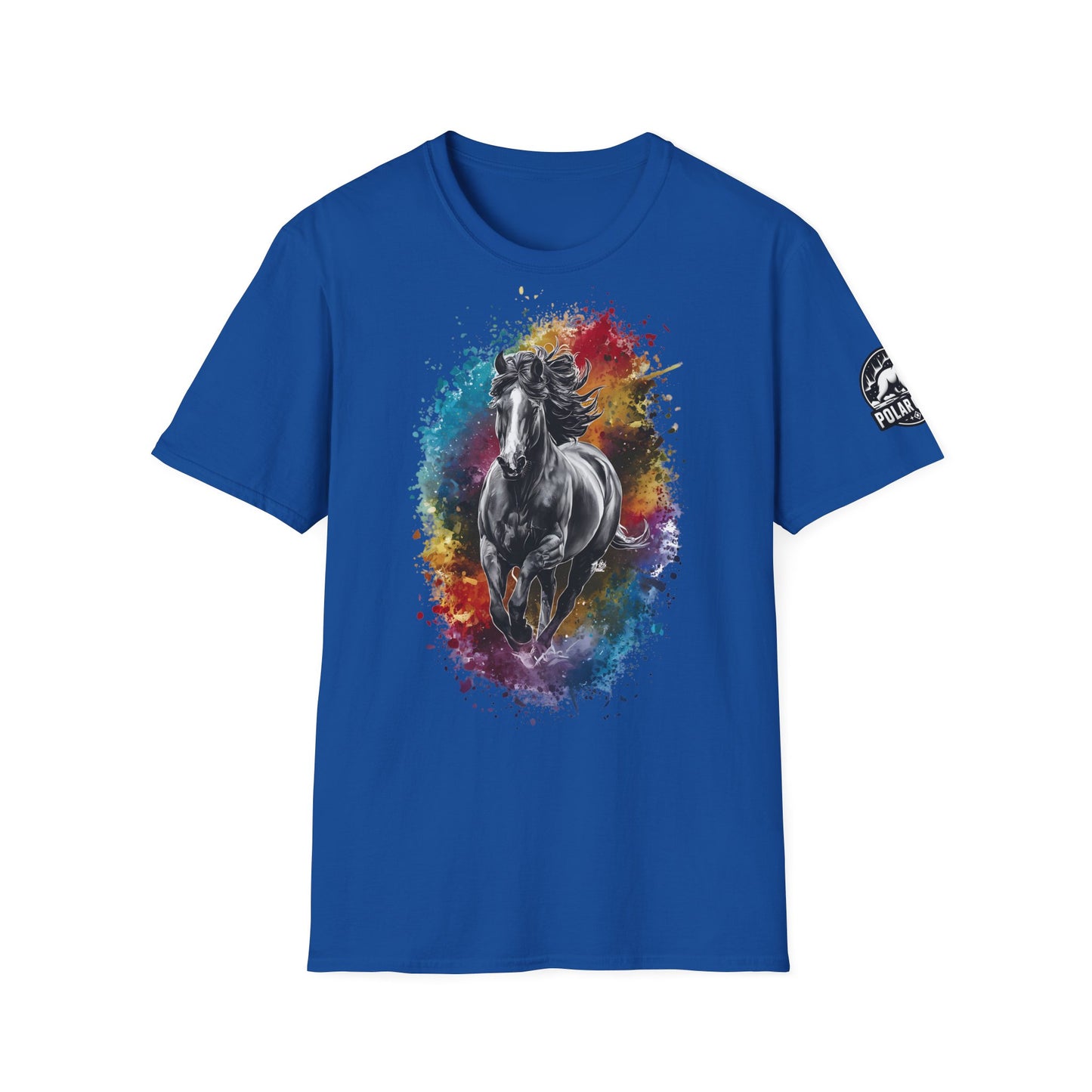 Horse Ink Spot - Front & Side Prints - Softstyle T-Shirt