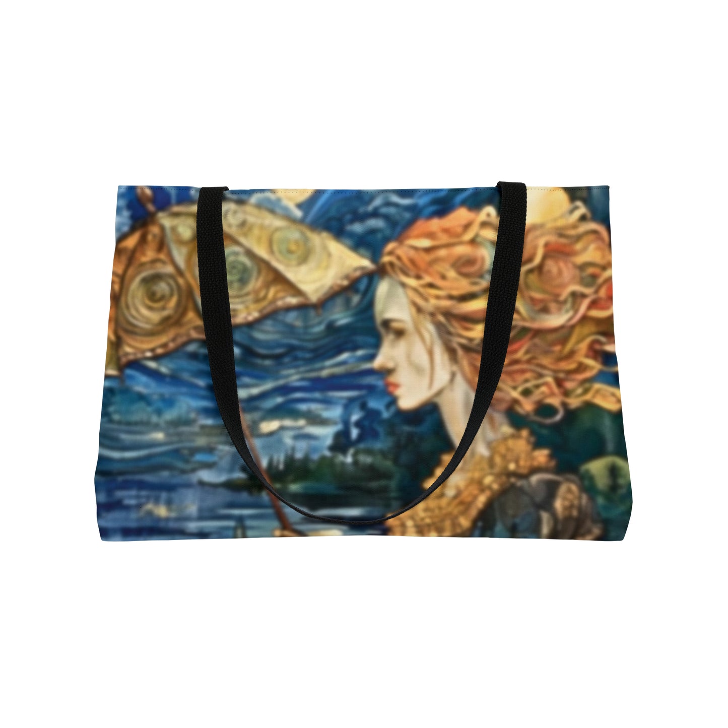 Art Noveau Lady In Lake 24" x 13"
