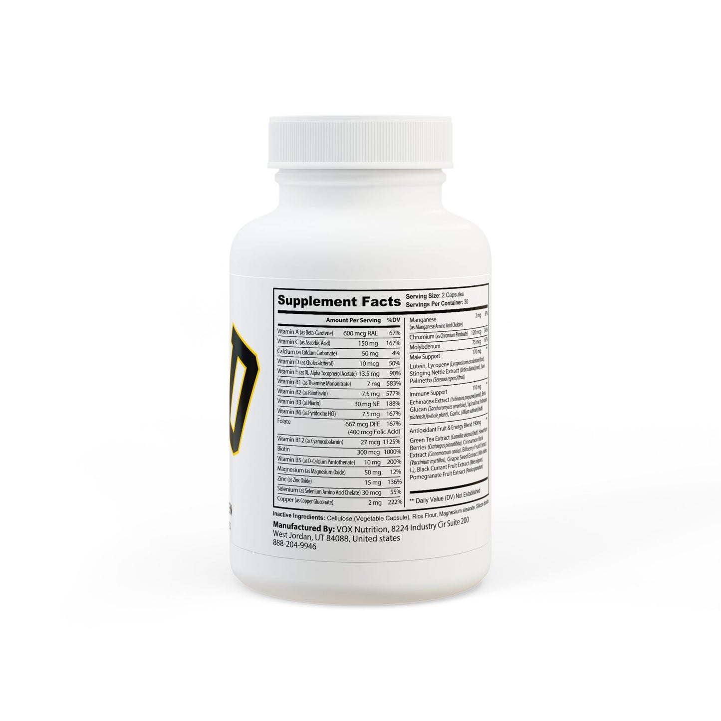 Multivitamin for Men Supplement (60 Capsules)