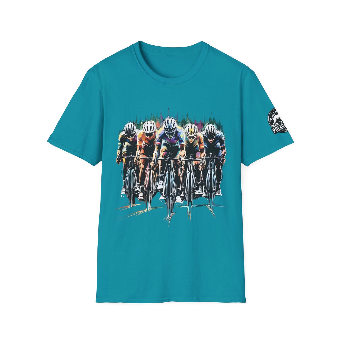 Cycling Peloton - Front & Side Prints - Softstyle T-Shirt