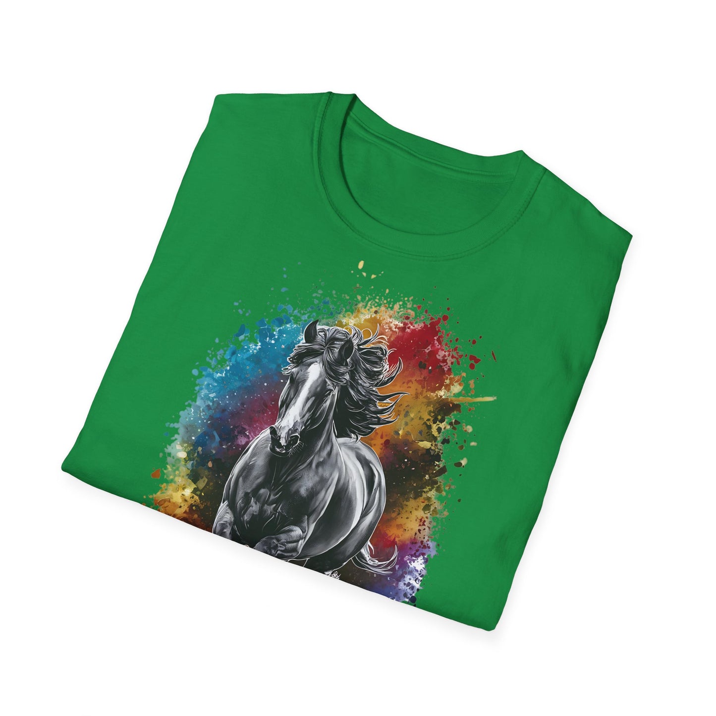 Horse Colours Spot - One Sided Print - Softstyle T-Shirt