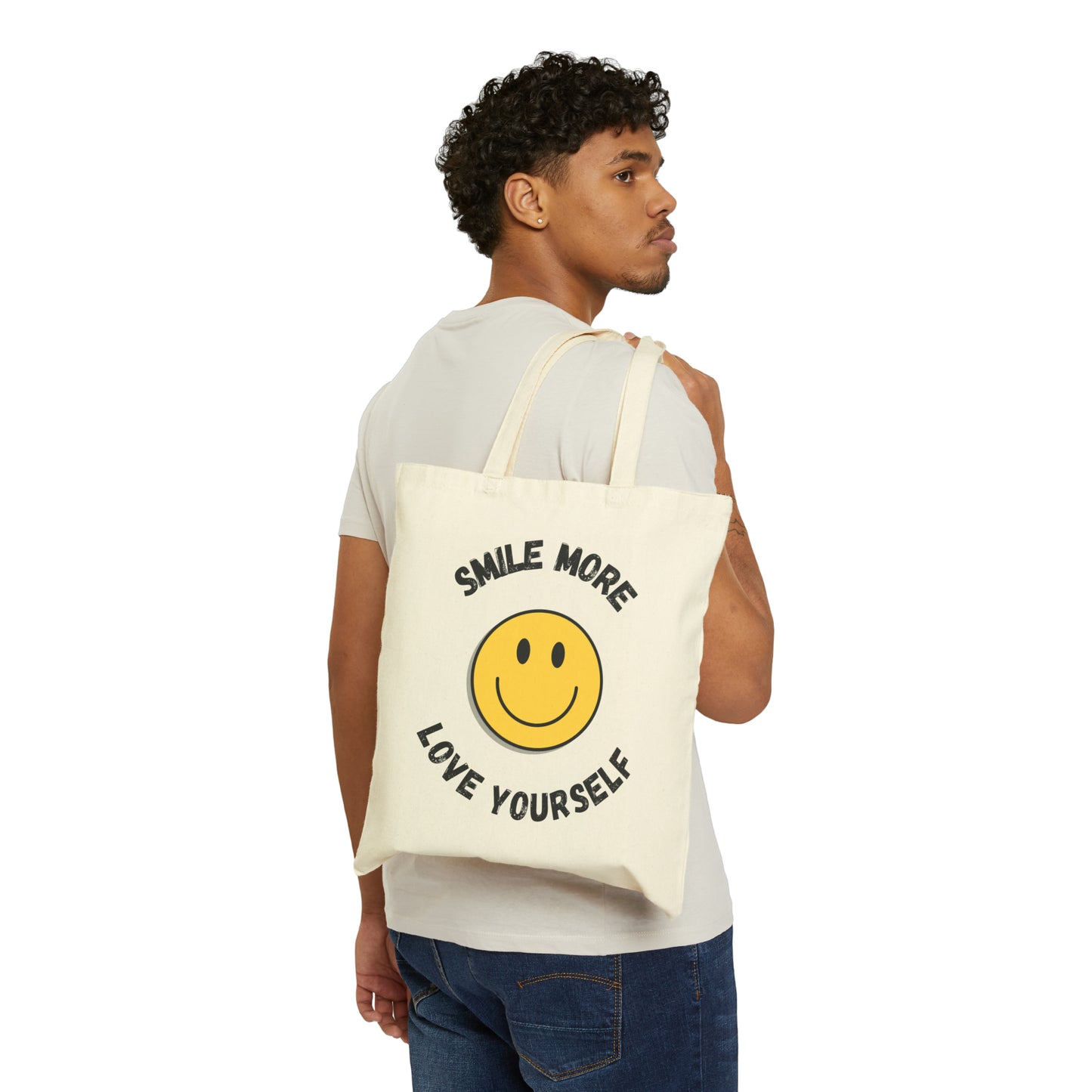 Smile More Love Yourself Tote Bag 15x16