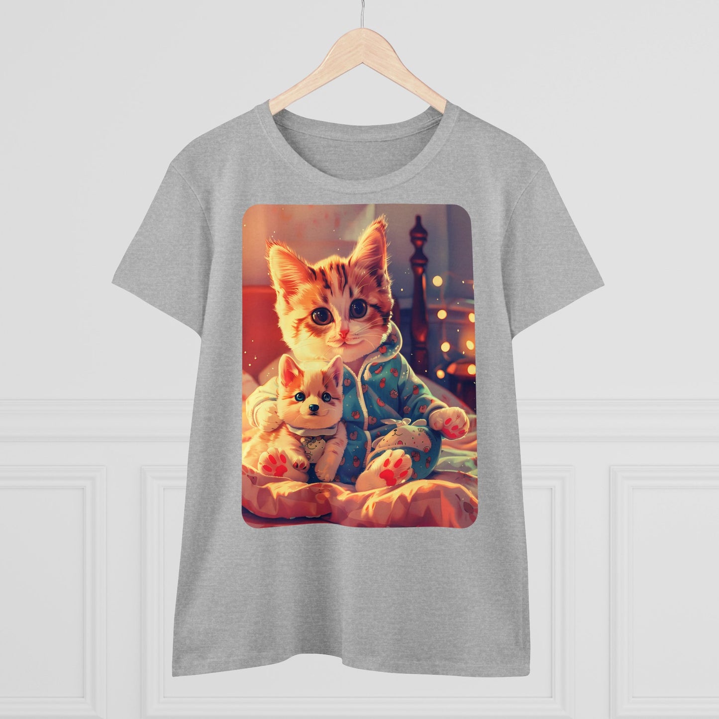 Cat Holding Corgi One - Colours - One Sided Print - Women's