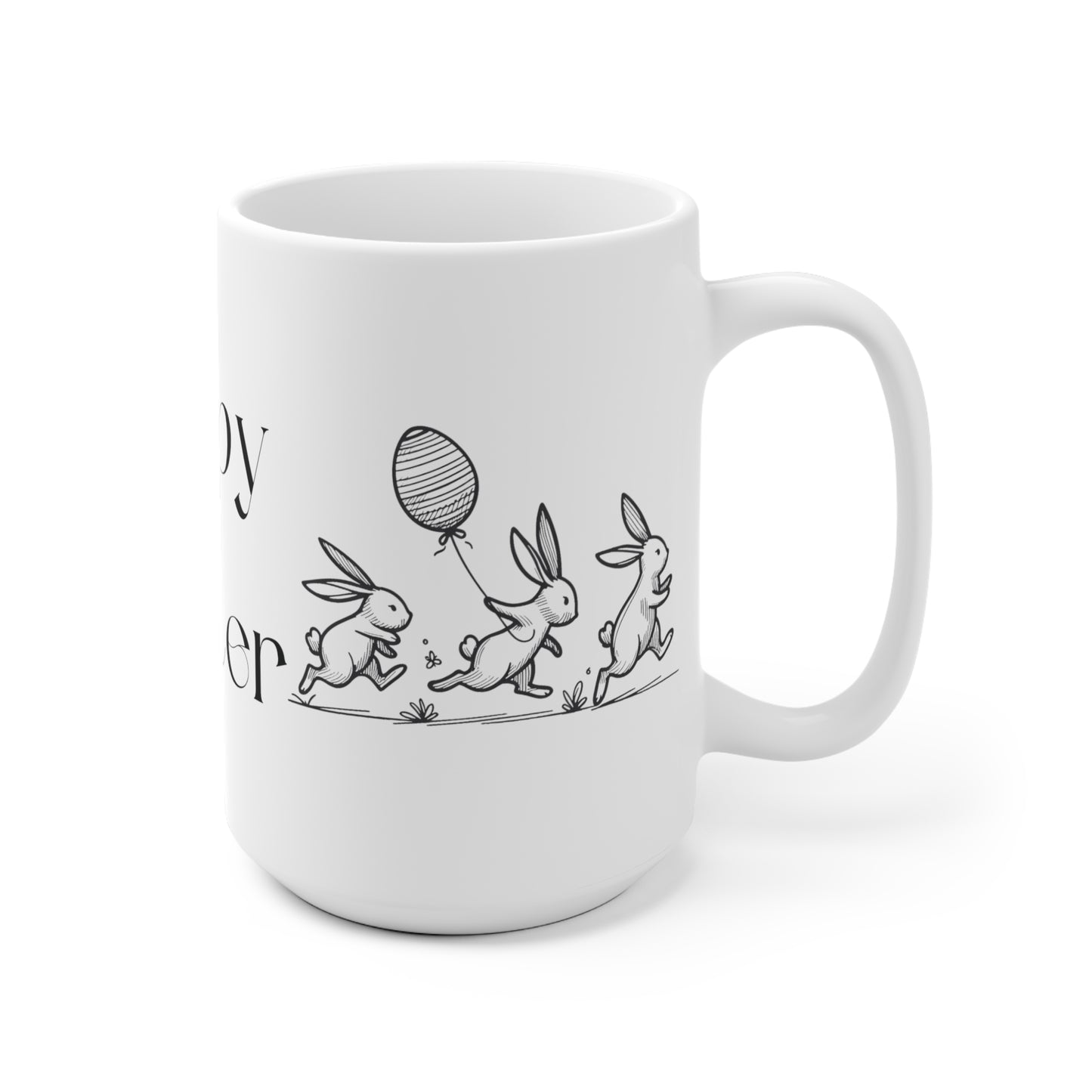 Happy Easter Balloon carrying bunny Drawing