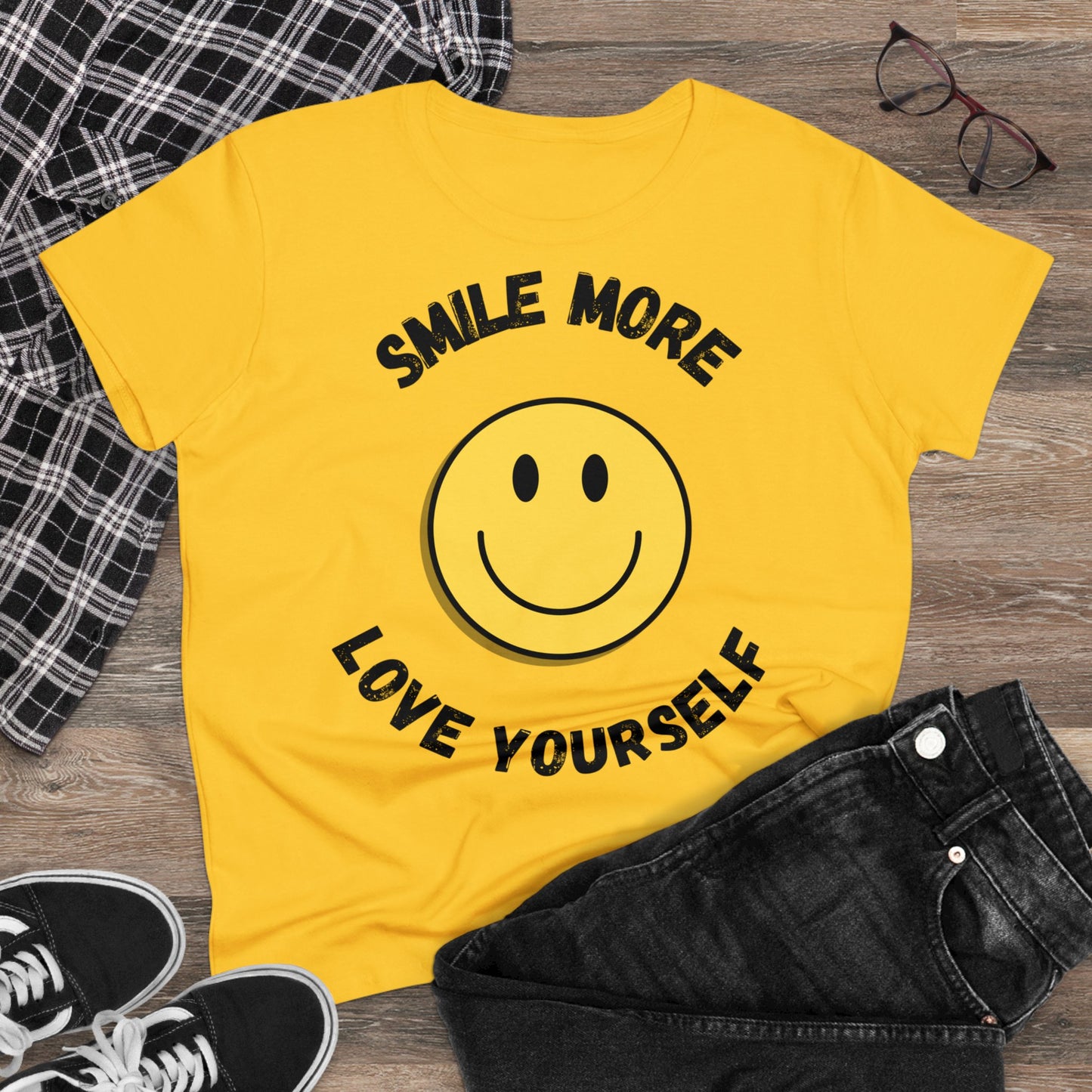 Smile More Love Yourself - One Sided Print - Colours - Women's