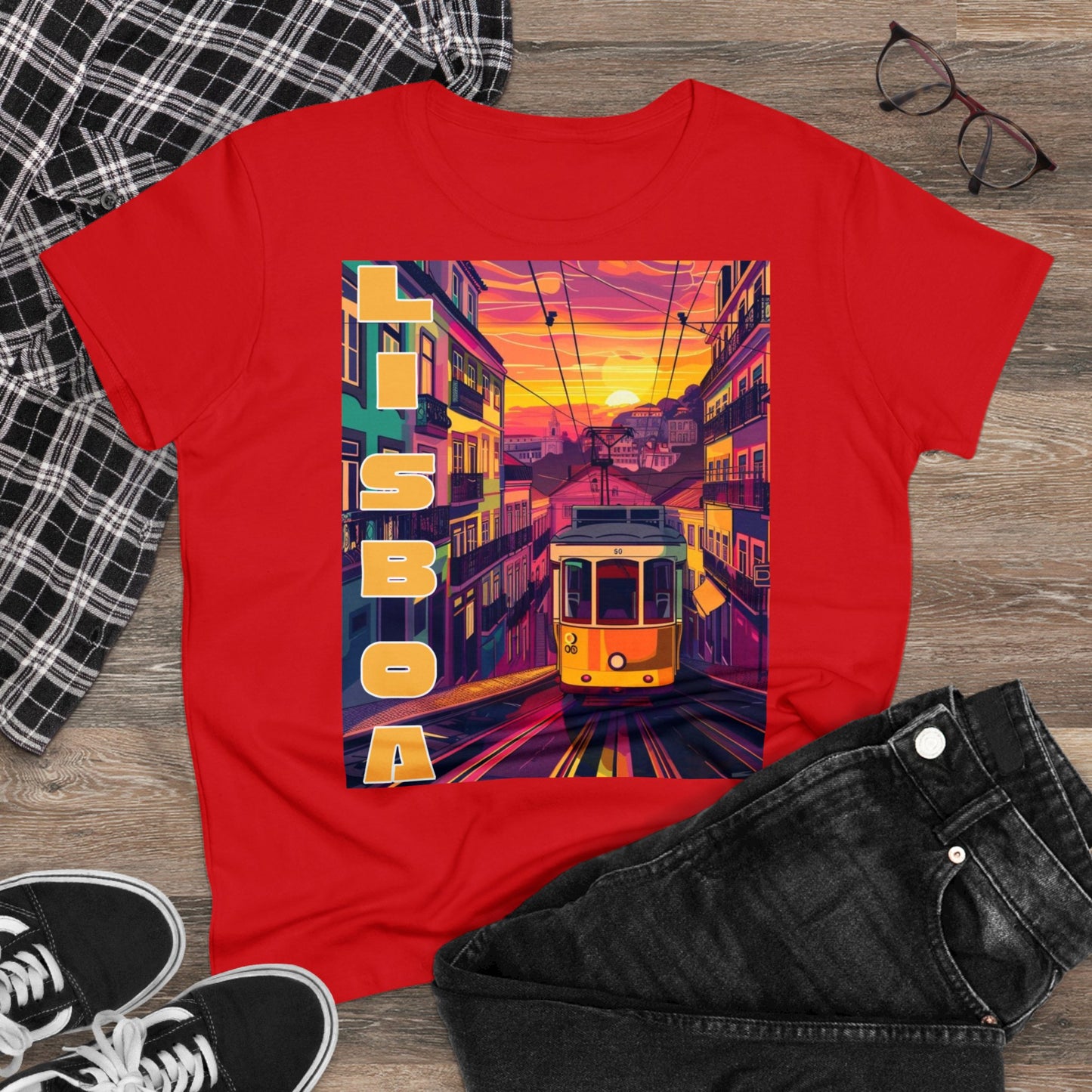 Lisboa Tram Sunset - One Sided - Colours - Women's