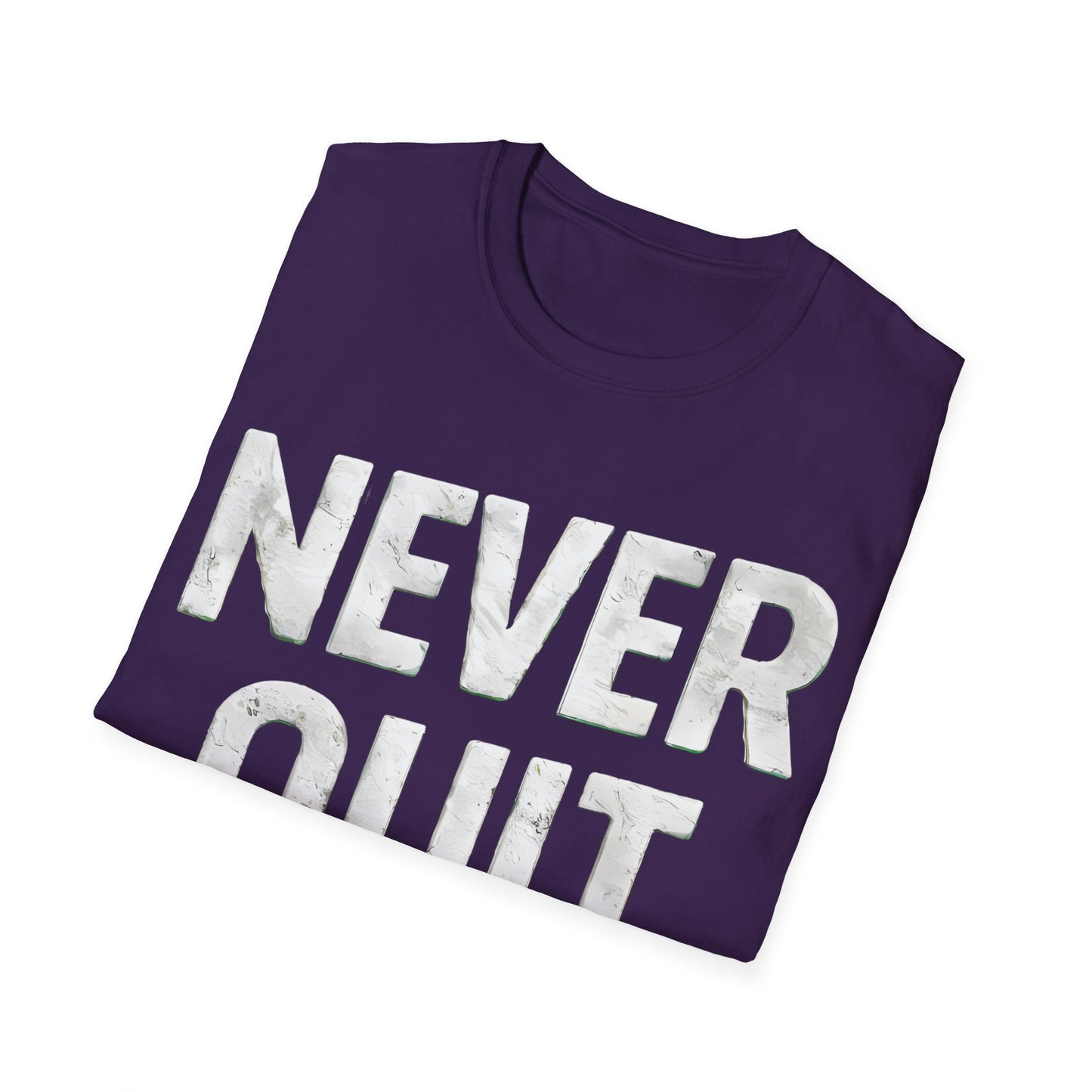 Never Quit - Front & Side Prints - Softstyle T-Shirt