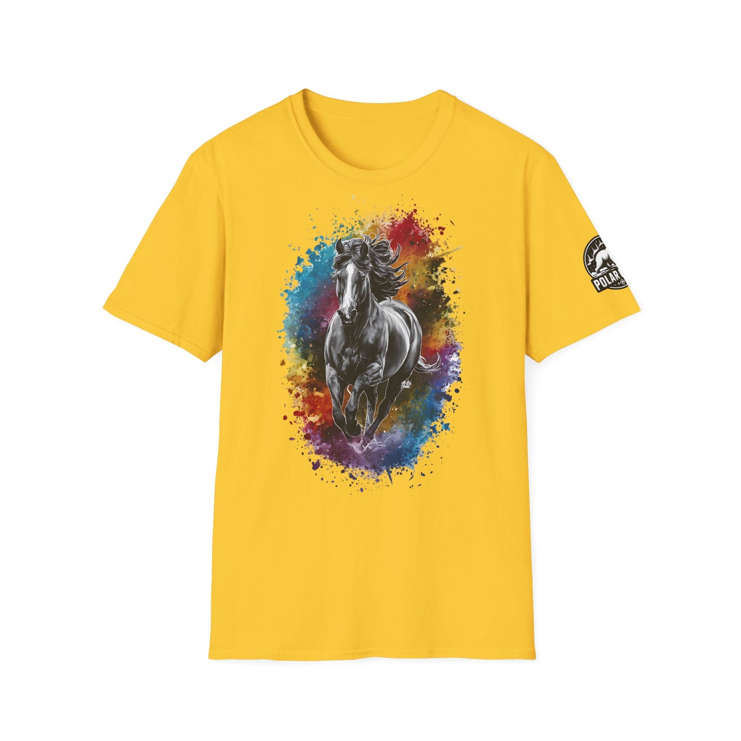 Horse Ink Spot - Front & Side Prints - Softstyle T-Shirt