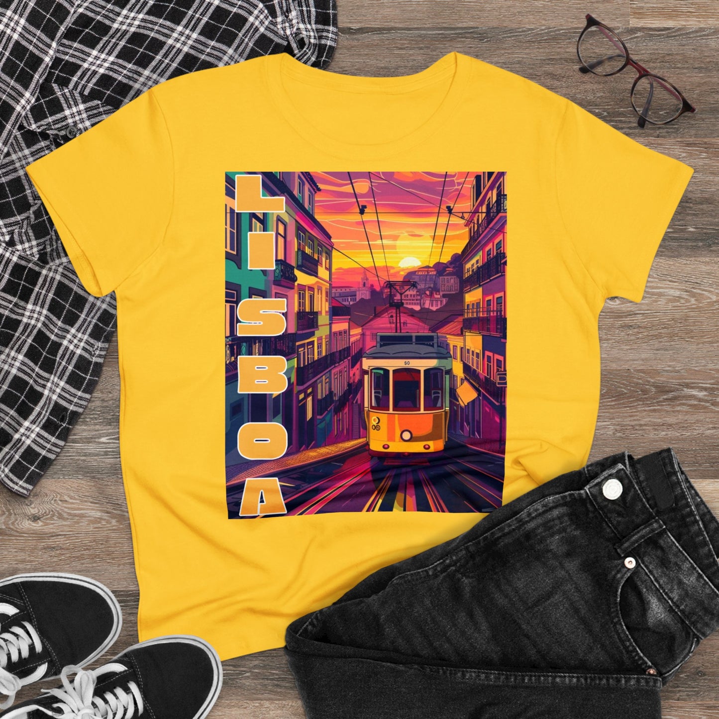 Lisboa Tram Sunset - One Sided - Colours - Women's
