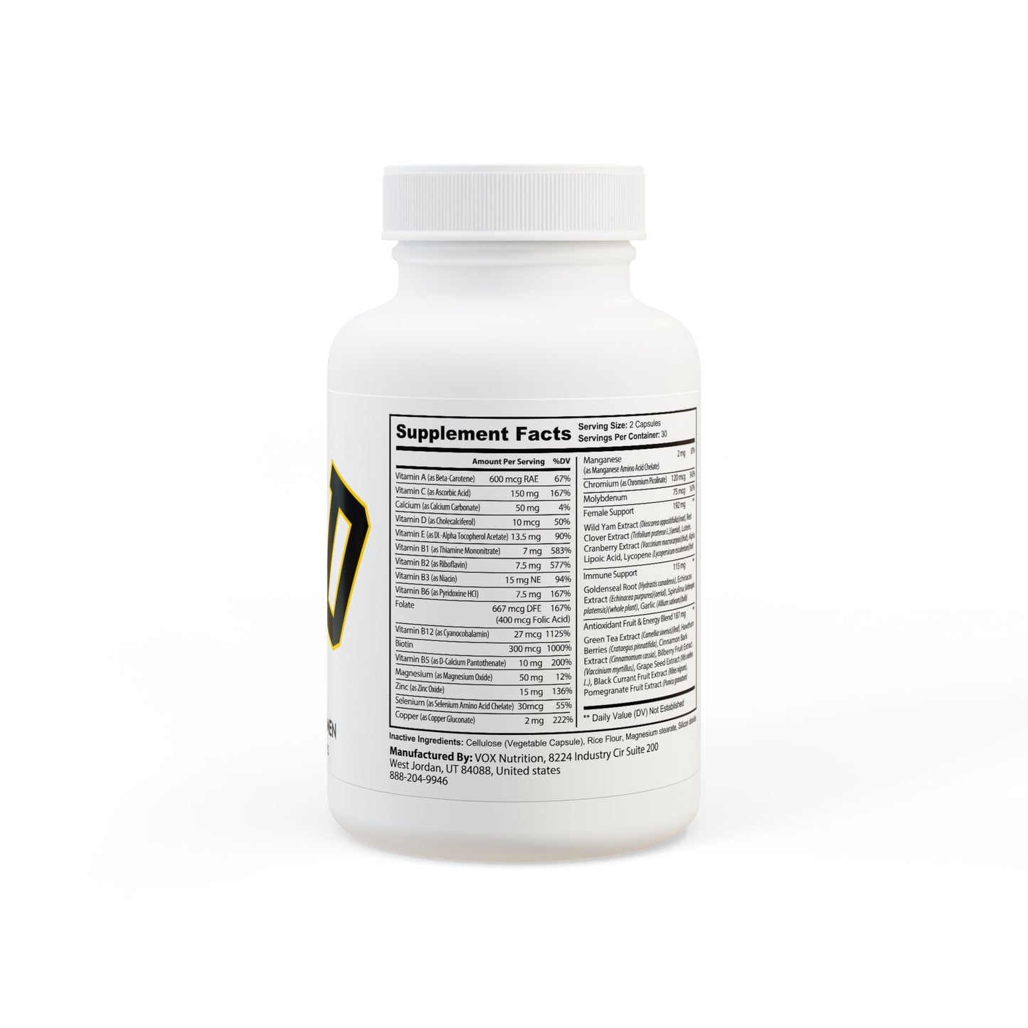 Multivitamin for Women Supplement (60 Capsules)
