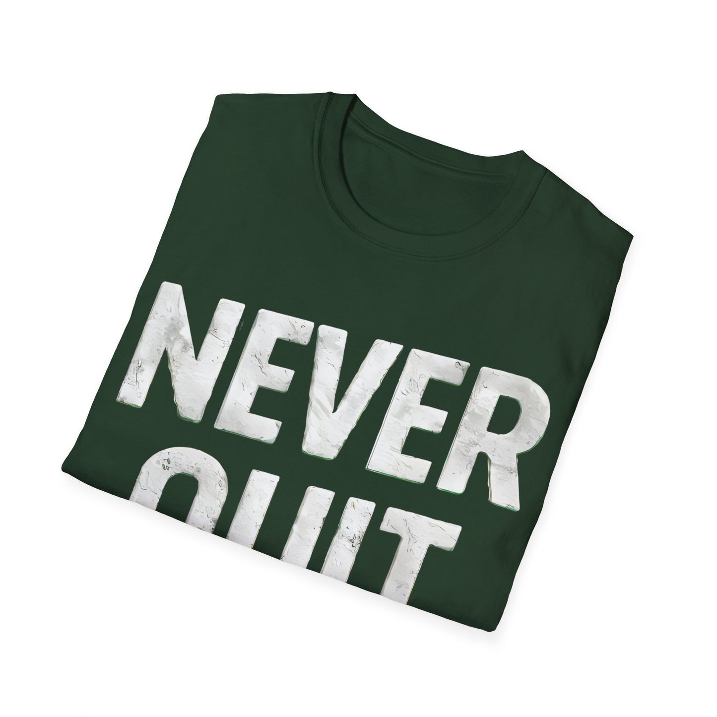 Never Quit - Front & Side Prints - Softstyle T-Shirt