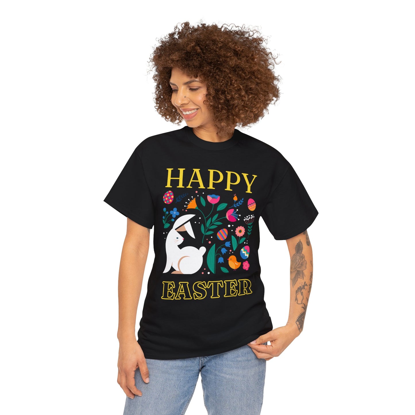 Happy Easter - One Sided - Black