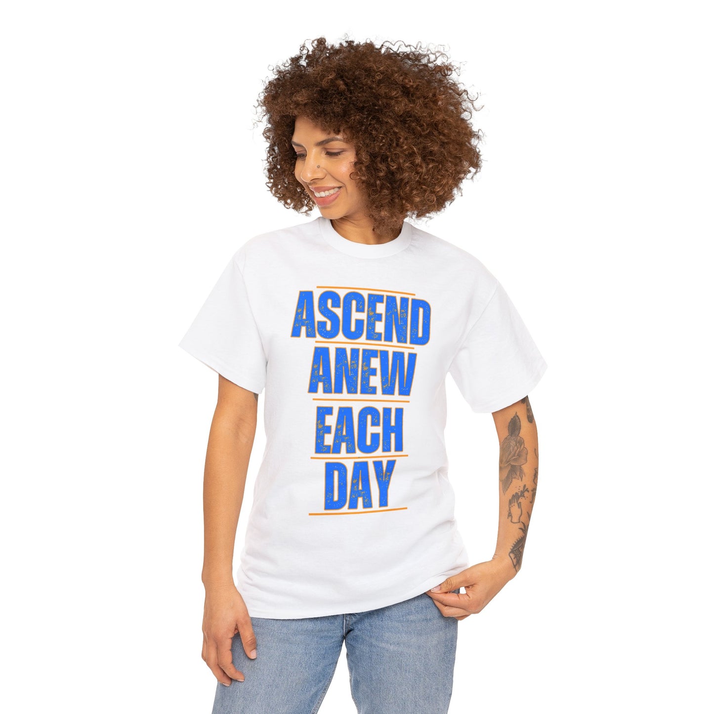 Ascend Anew Each Day - One Sided - White