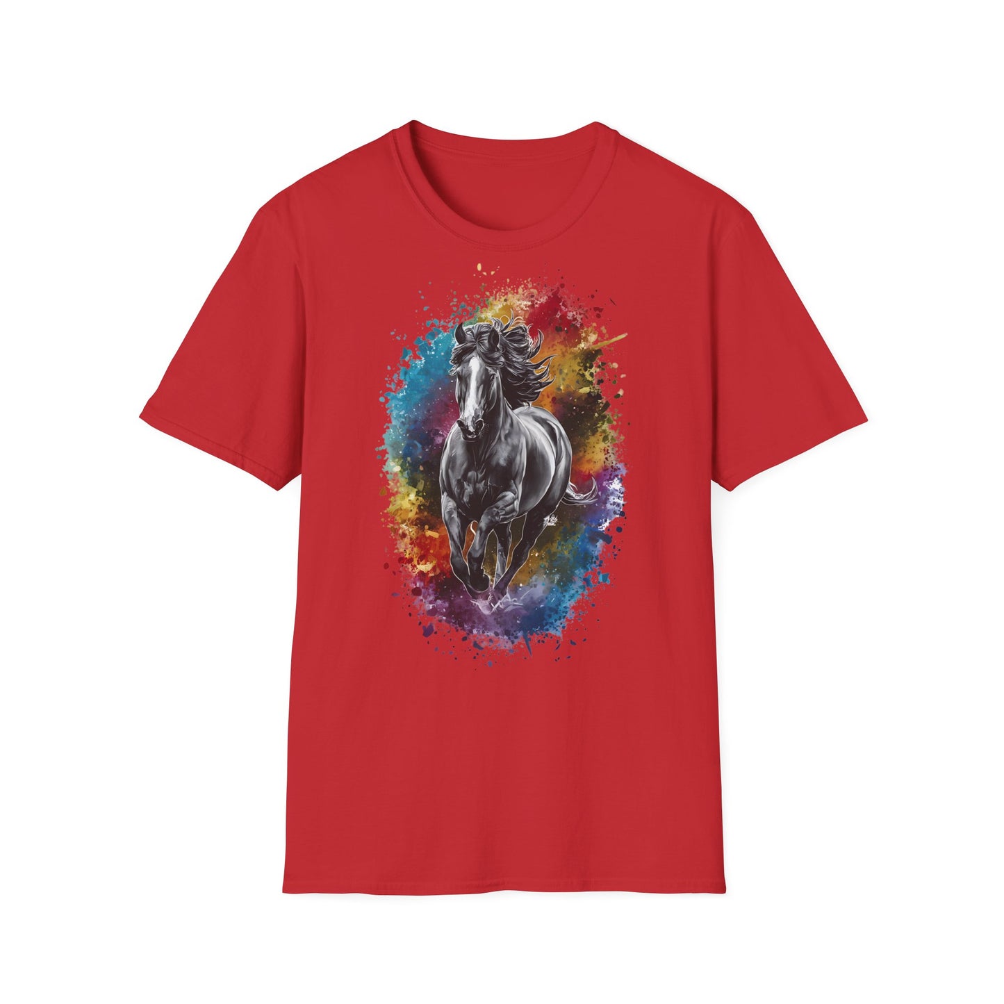 Horse Colours Spot - One Sided Print - Softstyle T-Shirt