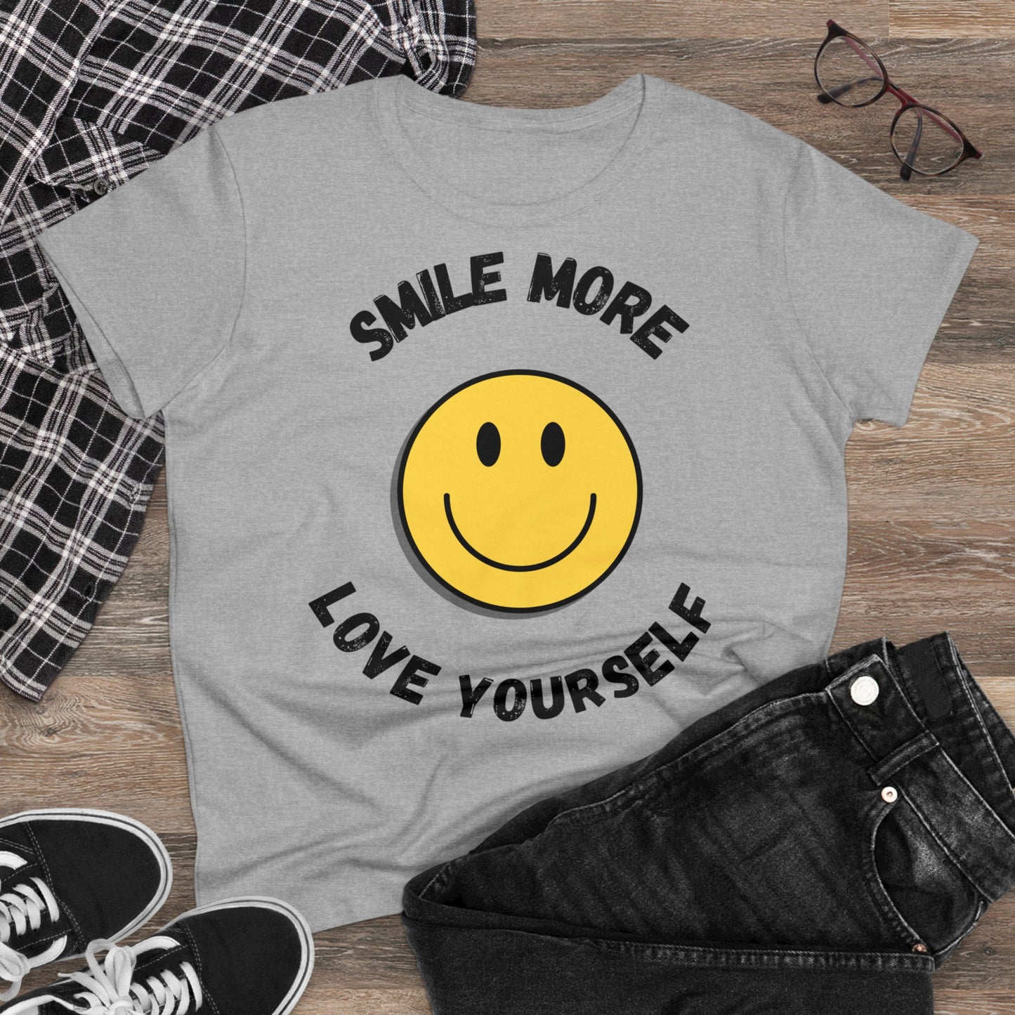 Smile More Love Yourself - One Sided Print - Colours - Women's