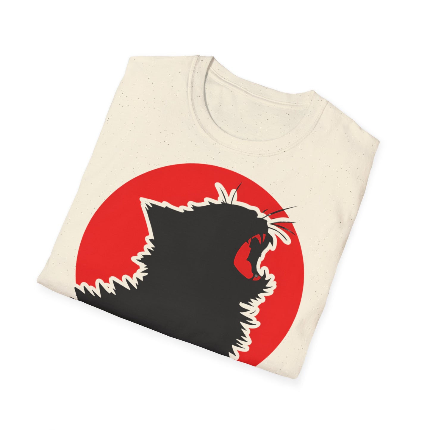 Cat Japanese - One Sided Print - Softstyle T-Shirt