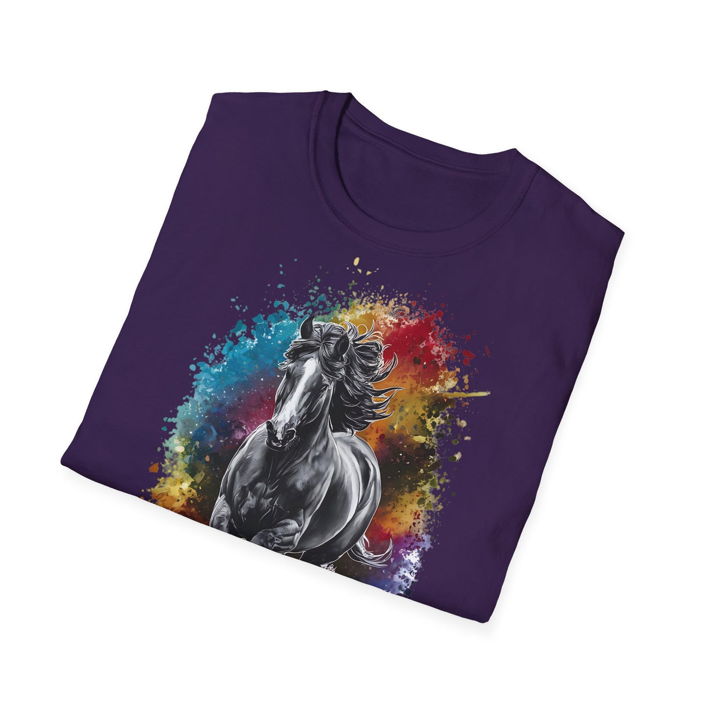 Horse Colours Spot - One Sided Print - Softstyle T-Shirt